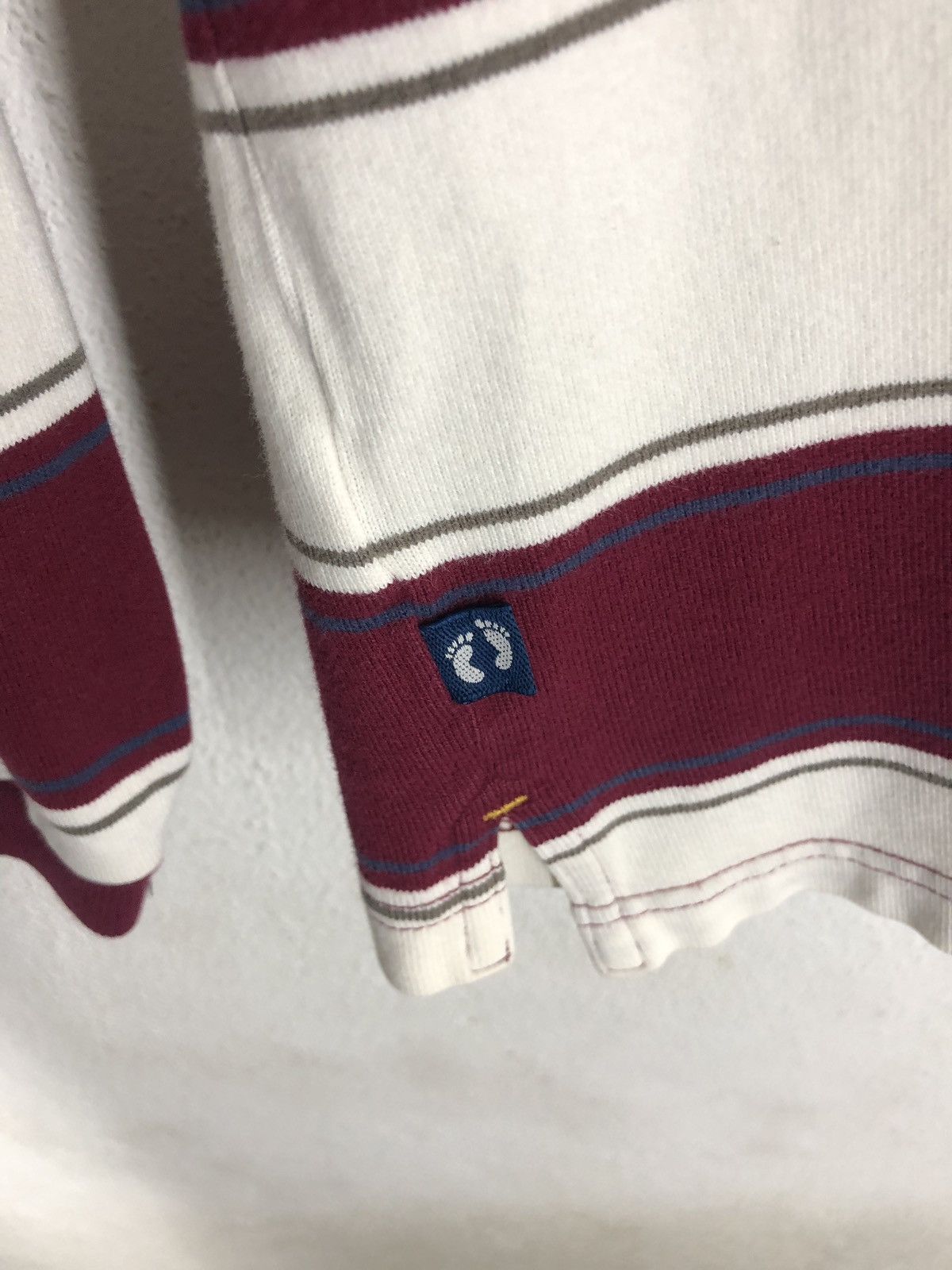 Hang Ten × Vintage Vtg Hang Ten Stripe Long Sleeve Polo Shirt Size US M / EU 48-50 / 2 - 4 Thumbnail