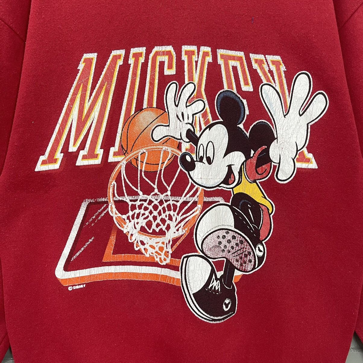Mickey Mouse × NBA × Vintage Vintage Mickey Mouse Basketball Big Logo Crewneck Sweatshirt Size US M / EU 48-50 / 2 - 5 Thumbnail