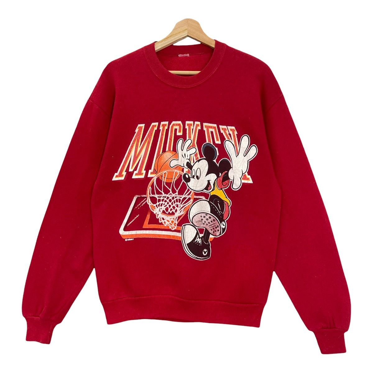 Mickey Mouse × NBA × Vintage Vintage Mickey Mouse Basketball Big Logo Crewneck Sweatshirt Size US M / EU 48-50 / 2 - 3 Thumbnail