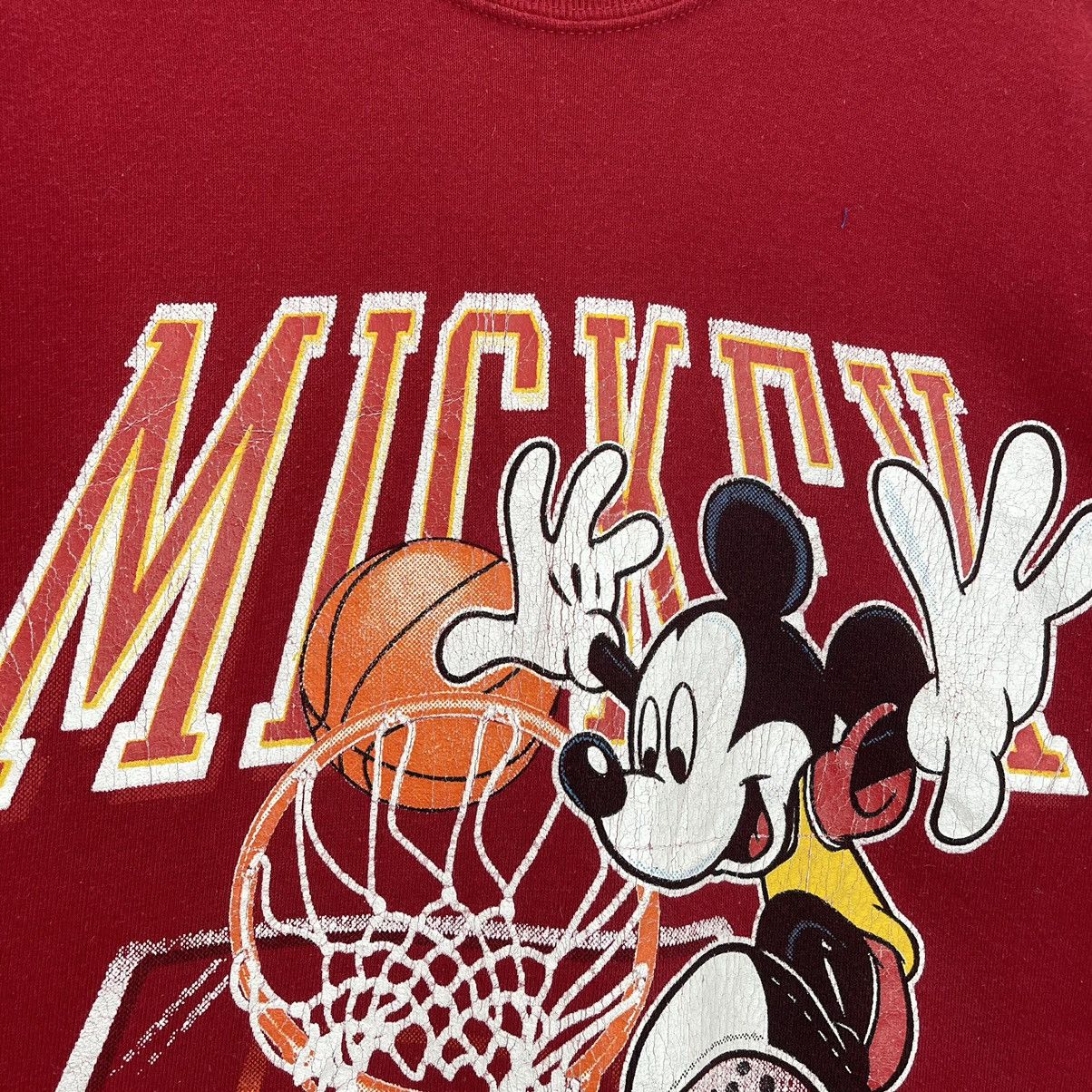 Mickey Mouse × NBA × Vintage Vintage Mickey Mouse Basketball Big Logo Crewneck Sweatshirt Size US M / EU 48-50 / 2 - 7 Thumbnail