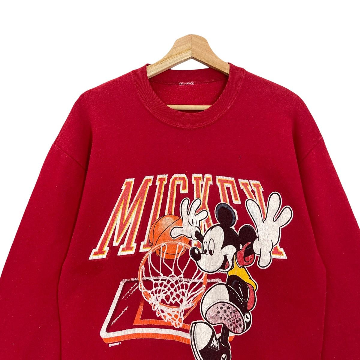 Mickey Mouse × NBA × Vintage Vintage Mickey Mouse Basketball Big Logo Crewneck Sweatshirt Size US M / EU 48-50 / 2 - 4 Thumbnail