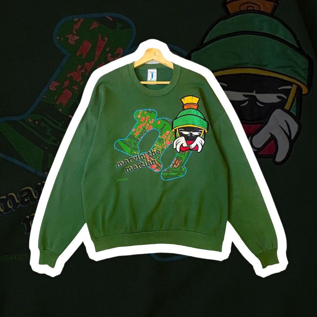 Vintage Vintage 90s Marvin The Martian Crewneck Sweatshirt Size M Size US M / EU 48-50 / 2 - 1 Thumbnail