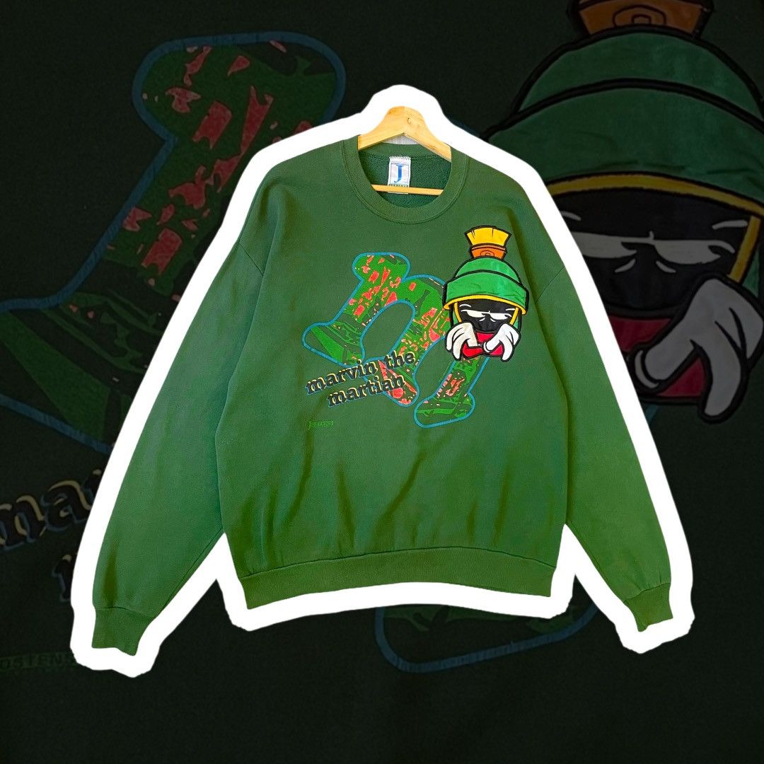 Vintage Vintage 90s Marvin The Martian Crewneck Sweatshirt Size M Size US M / EU 48-50 / 2 - 2 Thumbnail