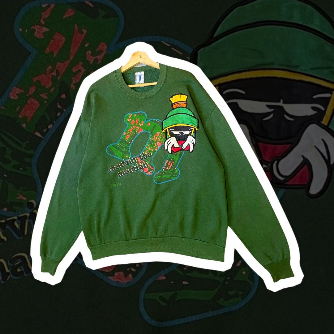 Vintage Vintage 90s Marvin The Martian Crewneck Sweatshirt Size M Size US M / EU 48-50 / 2 - 3 Thumbnail