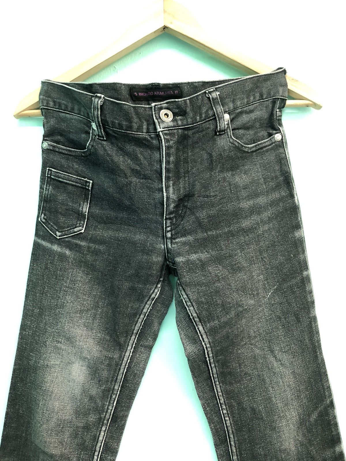 Honda × SHINICHIRO ARAKAWA HONDA BY SHINICHIRO ARAKAWA DISTRESSED DENIM JEANS Size US 28 / EU 44 - 4 Thumbnail