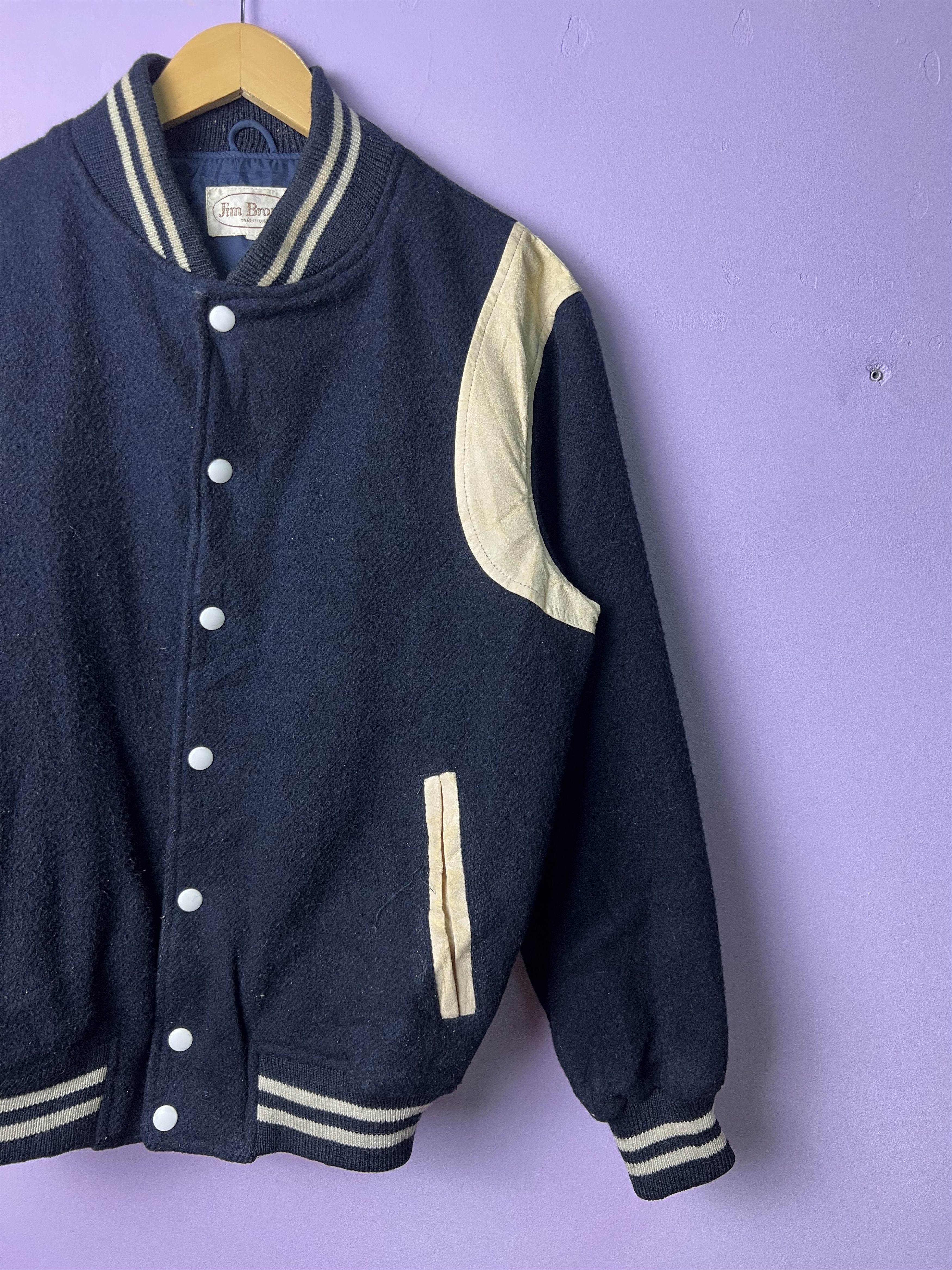 Japanese Brand 🔥Vintage Jim Brown Varsity Jackets Size US S / EU 44-46 / 1 - 8 Thumbnail