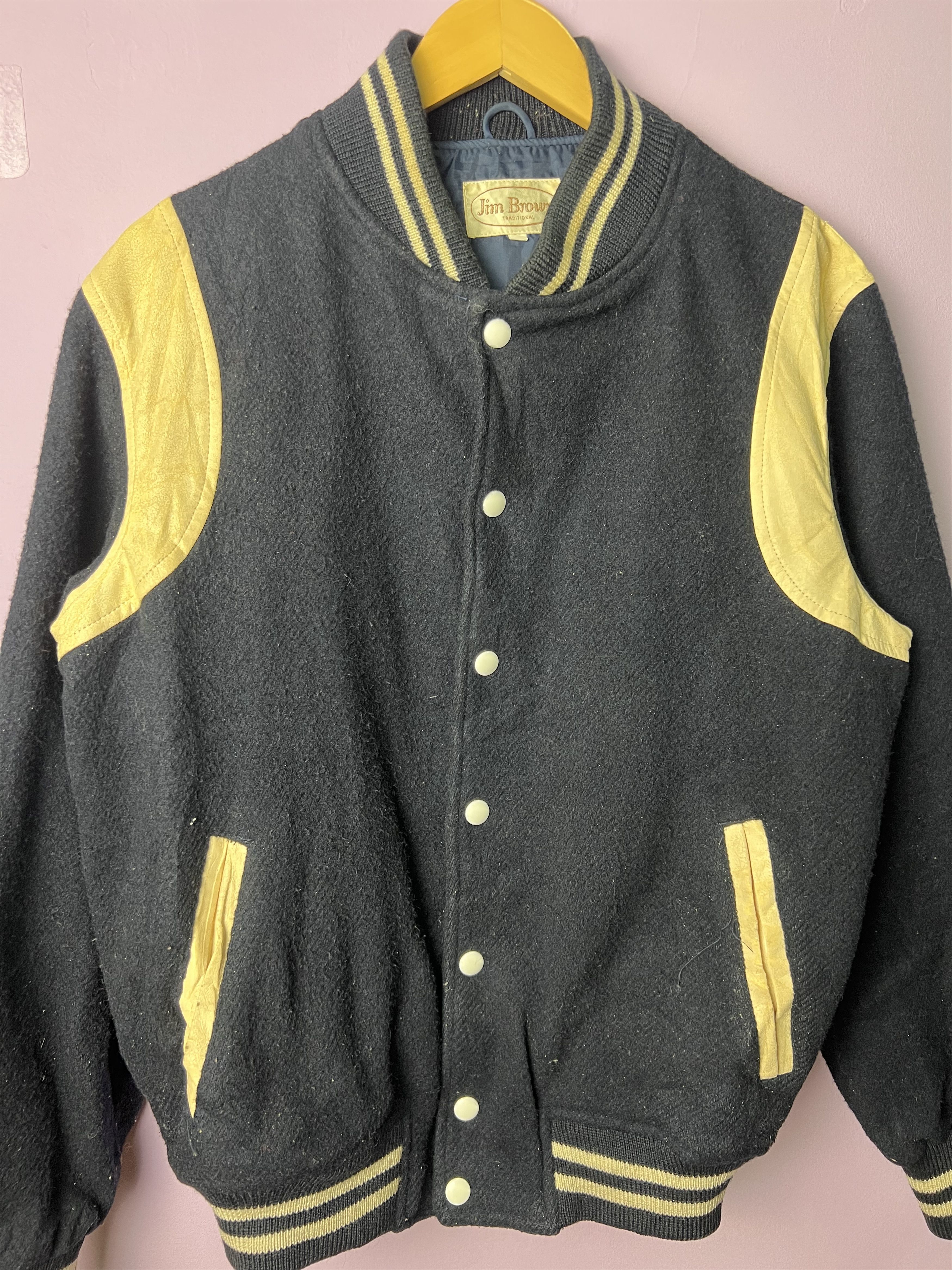 Japanese Brand 🔥Vintage Jim Brown Varsity Jackets Size US S / EU 44-46 / 1 - 6 Thumbnail