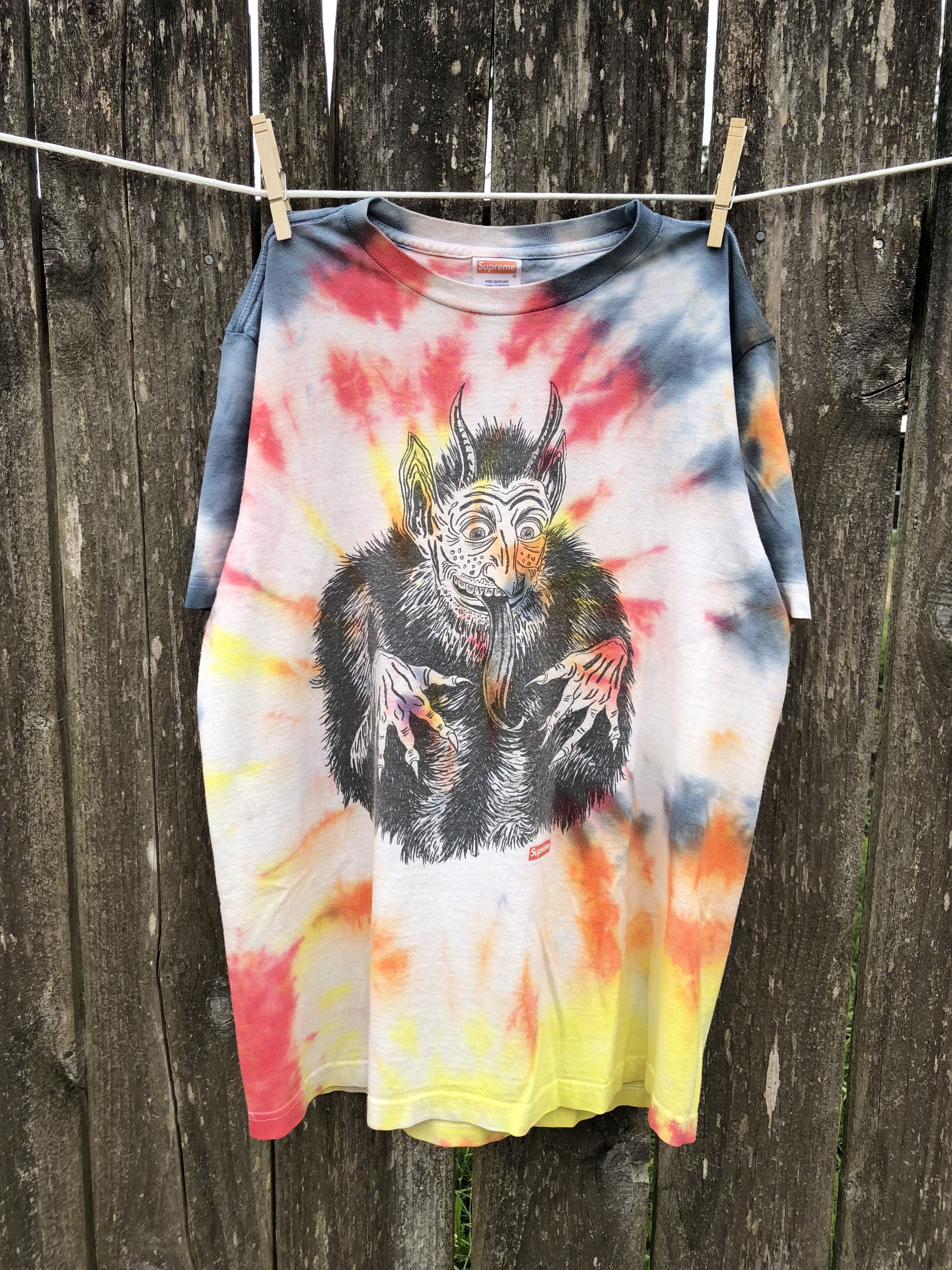 Supreme 🚨LAST DROP🚨 Tie Dye Satan Krampus Custom Tee Shirt VTG SS07 Size US M / EU 48-50 / 2 - 1 Thumbnail