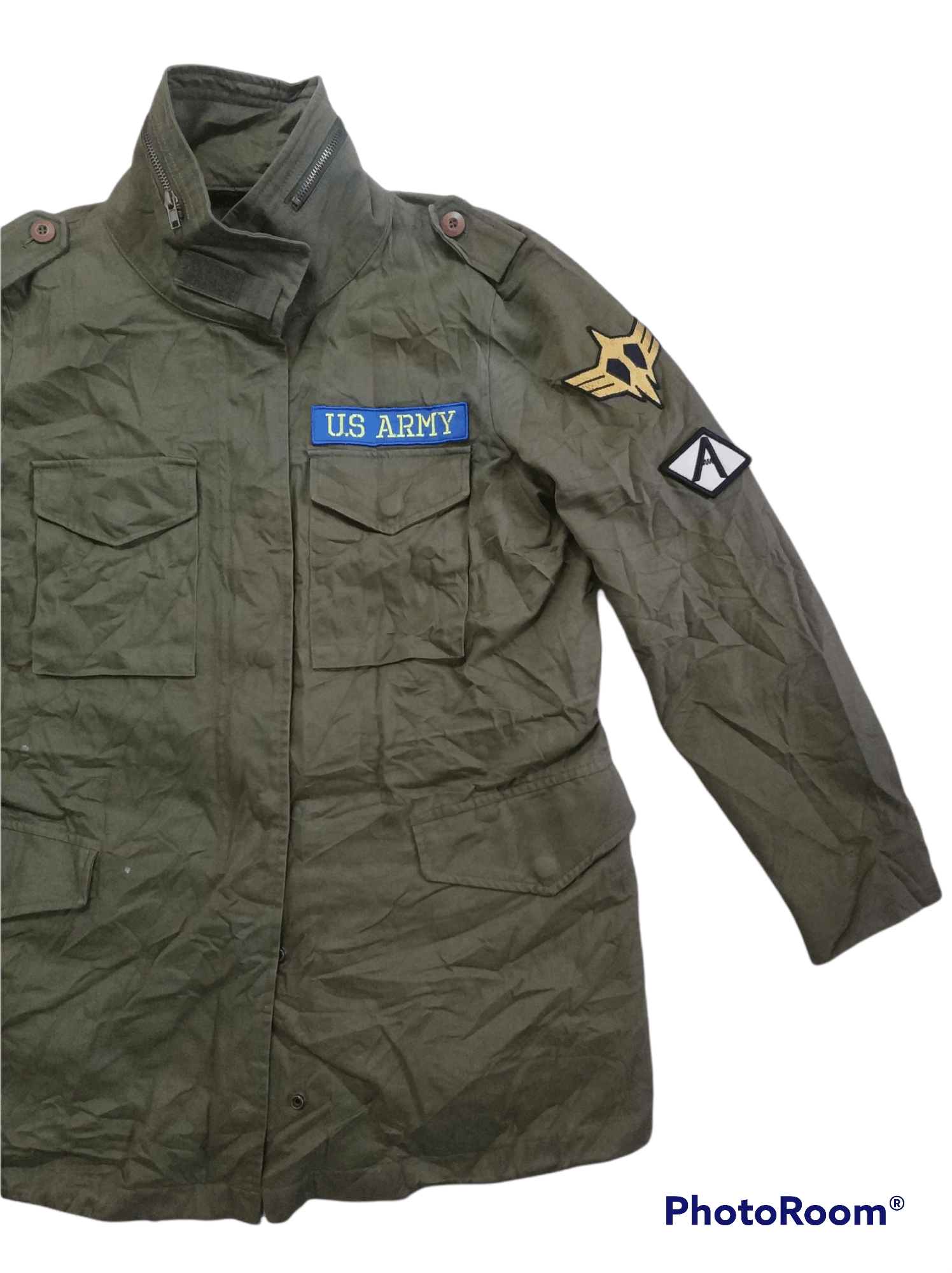 Japanese Brand 🔥Topten Us Army Patches Zipper Jacket Size US S / EU 44-46 / 1 - 3 Thumbnail