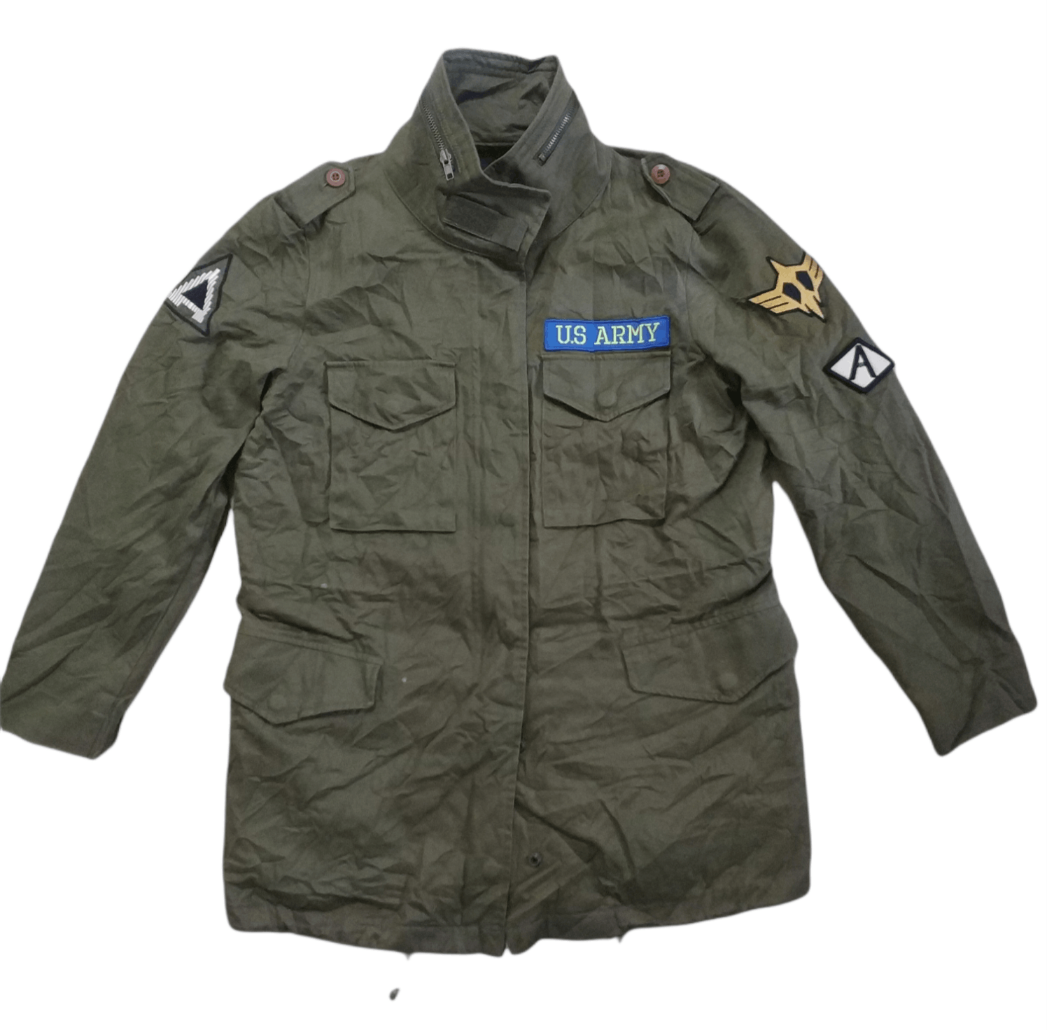 Japanese Brand 🔥Topten Us Army Patches Zipper Jacket Size US S / EU 44-46 / 1 - 2 Thumbnail