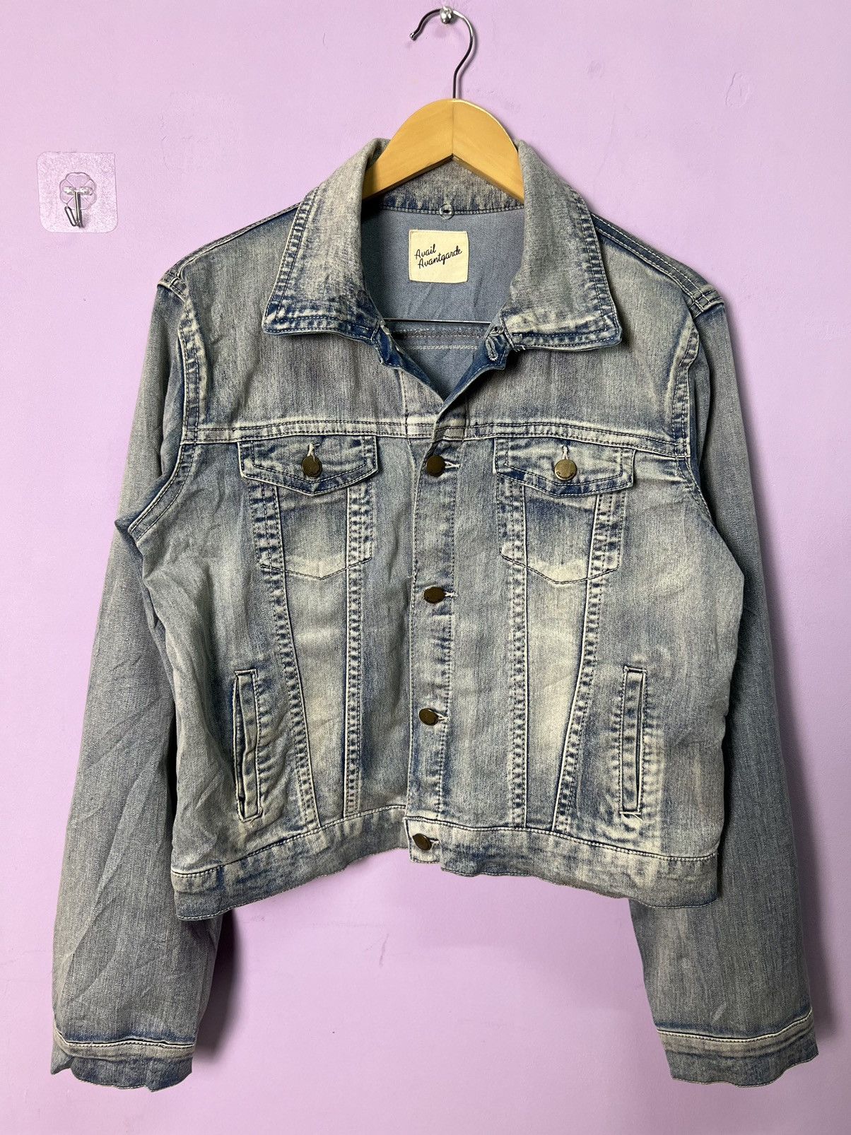 Other 🔥Avail Avant Garde Light Denim Jacket Size M / US 6-8 / IT 42-44 - 3 Thumbnail
