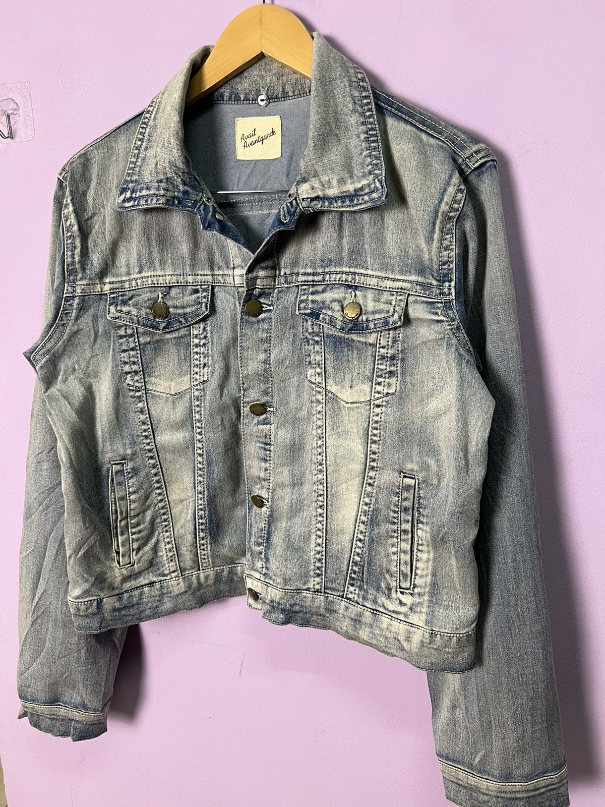 Japanese Brand 🔥Avail Avant Garde Light Denim Jacket Size M / US 6-8 / IT 42-44 - 7 Thumbnail