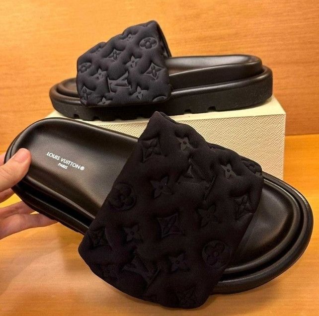 Louis Vuitton Pillow Mule Slides  Fluffy slides, Louis vuitton, Vuitton