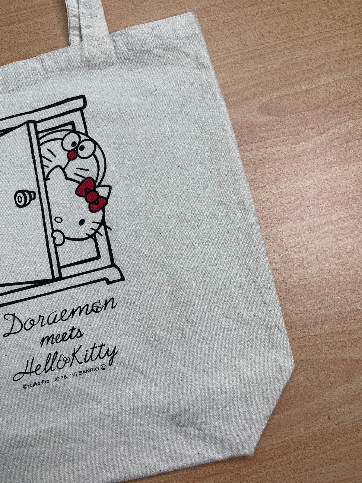 Anime Doraemon meets Hello Kitty Tote Bag T2 Size ONE SIZE - 5 Thumbnail