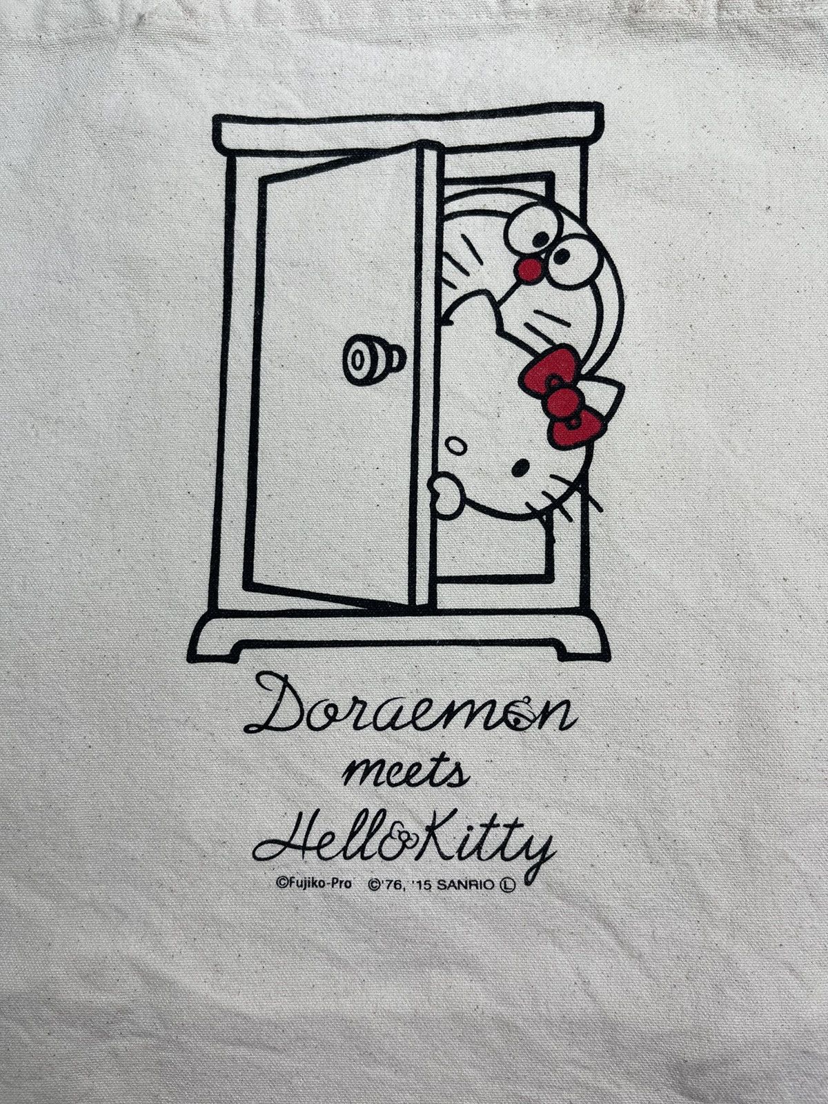 Anime Doraemon meets Hello Kitty Tote Bag T2 Size ONE SIZE - 4 Thumbnail