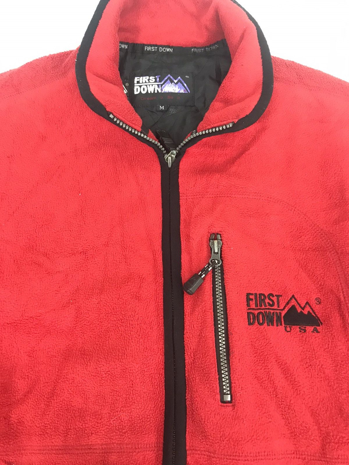Vintage Vintage First Down Exploration Fleece Sweatshirt Size US M / EU 48-50 / 2 - 2 Thumbnail