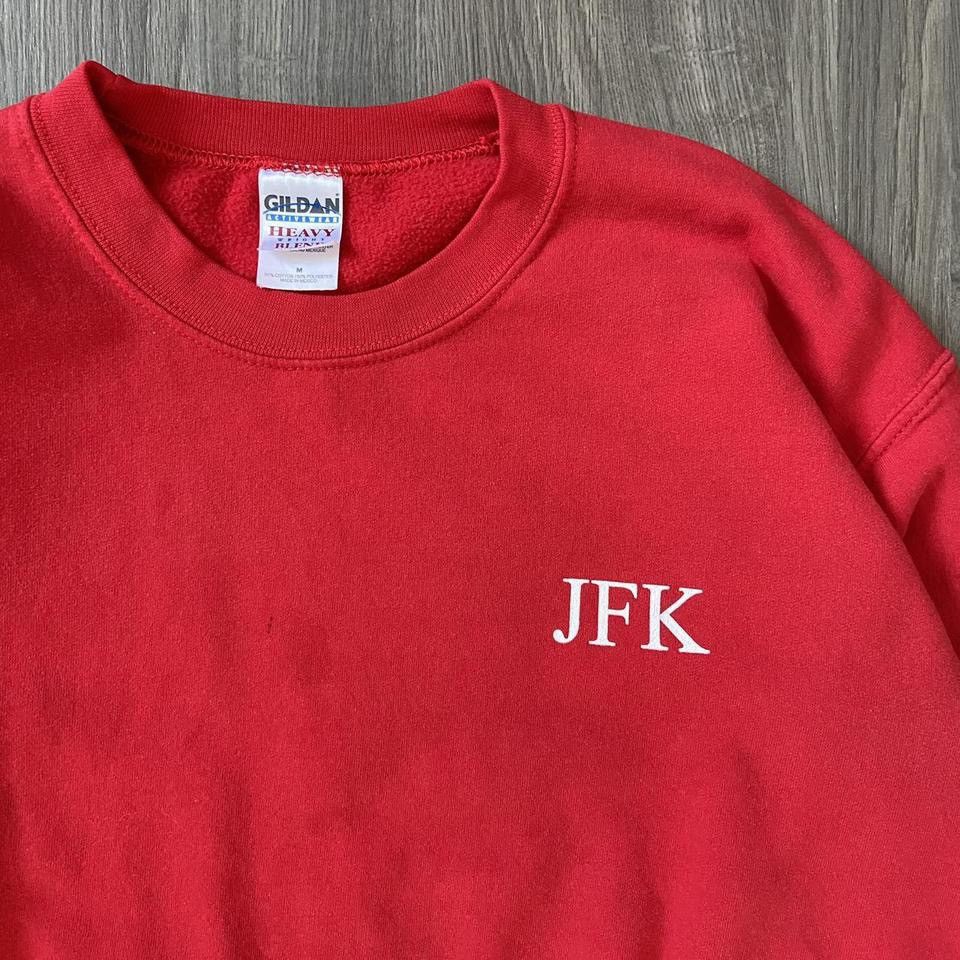 Vintage Vintage JFK Red Sweatshirt Size US M / EU 48-50 / 2 - 2 Thumbnail