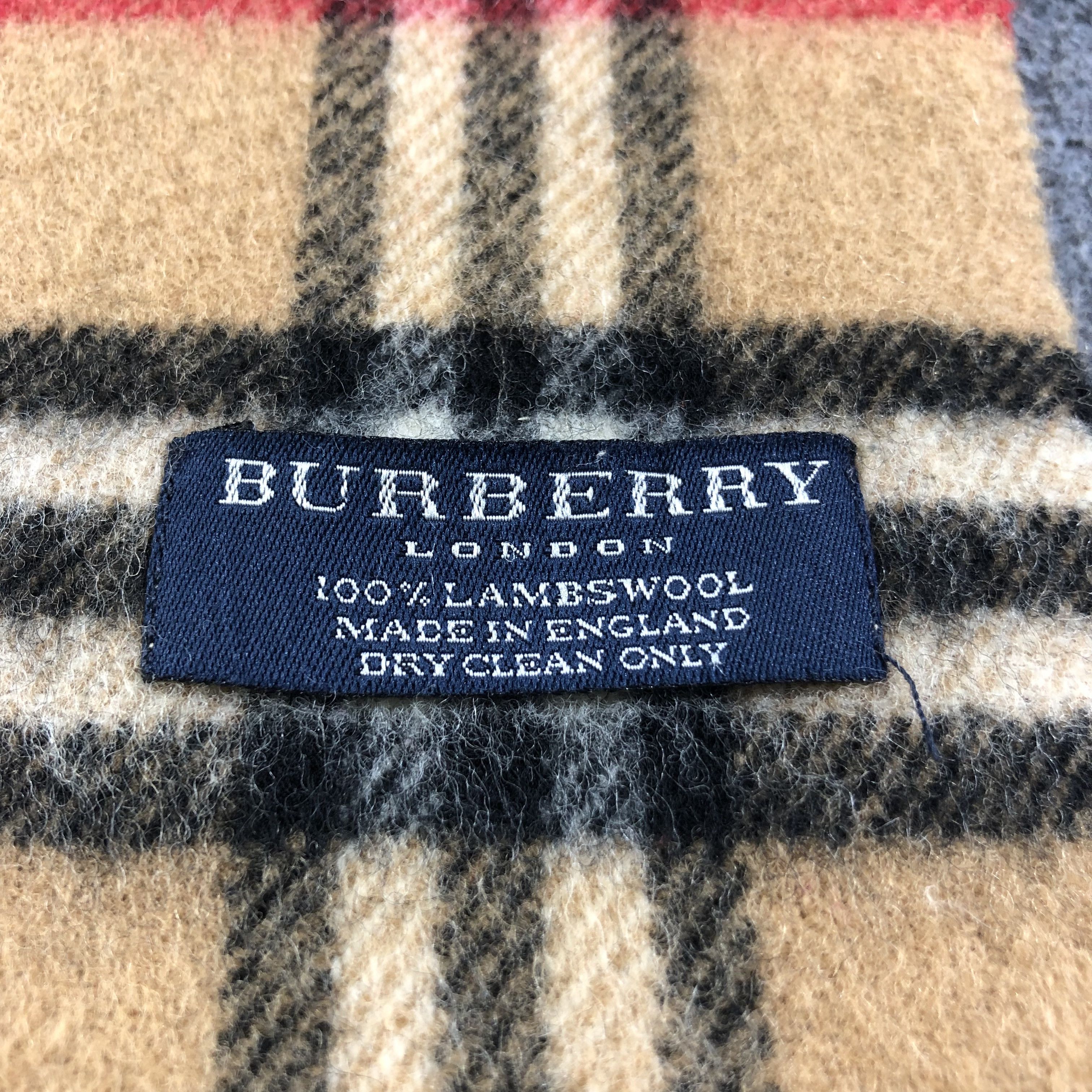 Burberry Burberrys Nova Check Tan Wool Scarf Muffler V1096 Size ONE SIZE - 4 Thumbnail