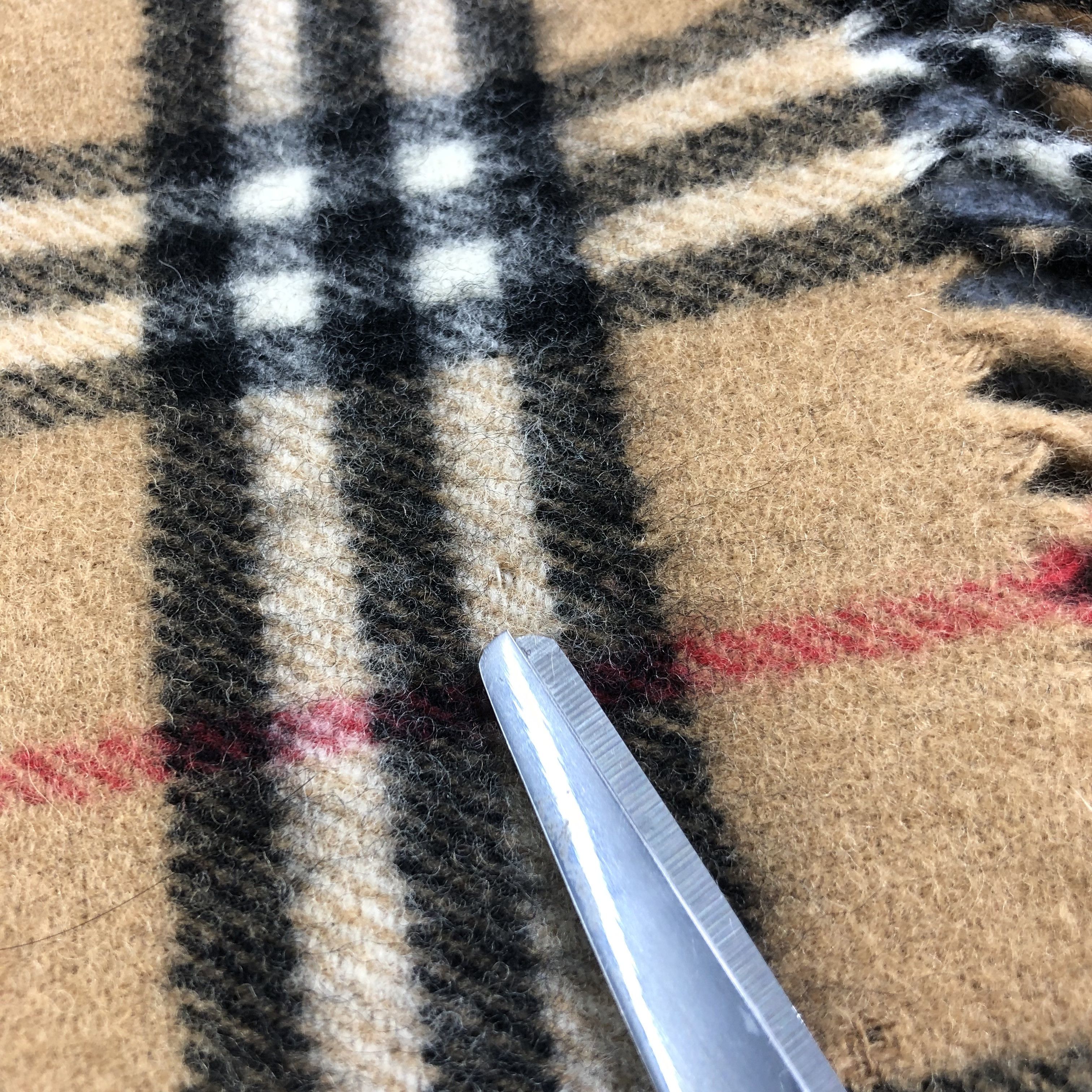 Burberry Burberrys Nova Check Tan Wool Scarf Muffler V1096 Size ONE SIZE - 6 Thumbnail