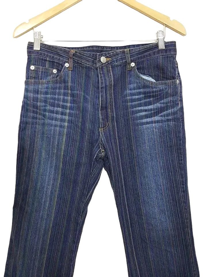 Designer × Japanese Brand Multicolour Vertical Colorway Boot Cut Stretchable Pant Size US 31 - 2 Thumbnail