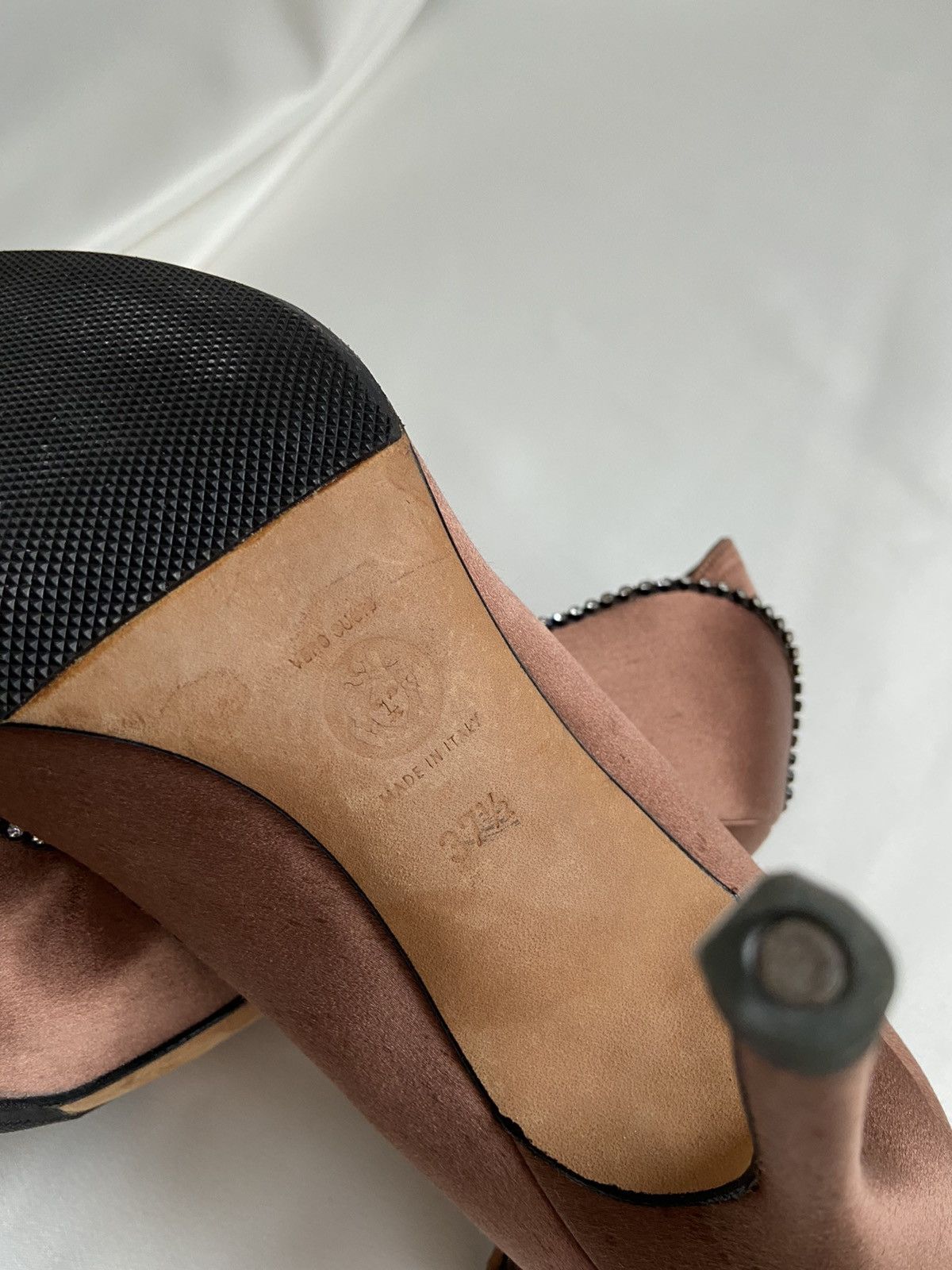 Versace Gianni Versace satin vintage heels Size US 7.5 / IT 37.5 - 3 Thumbnail