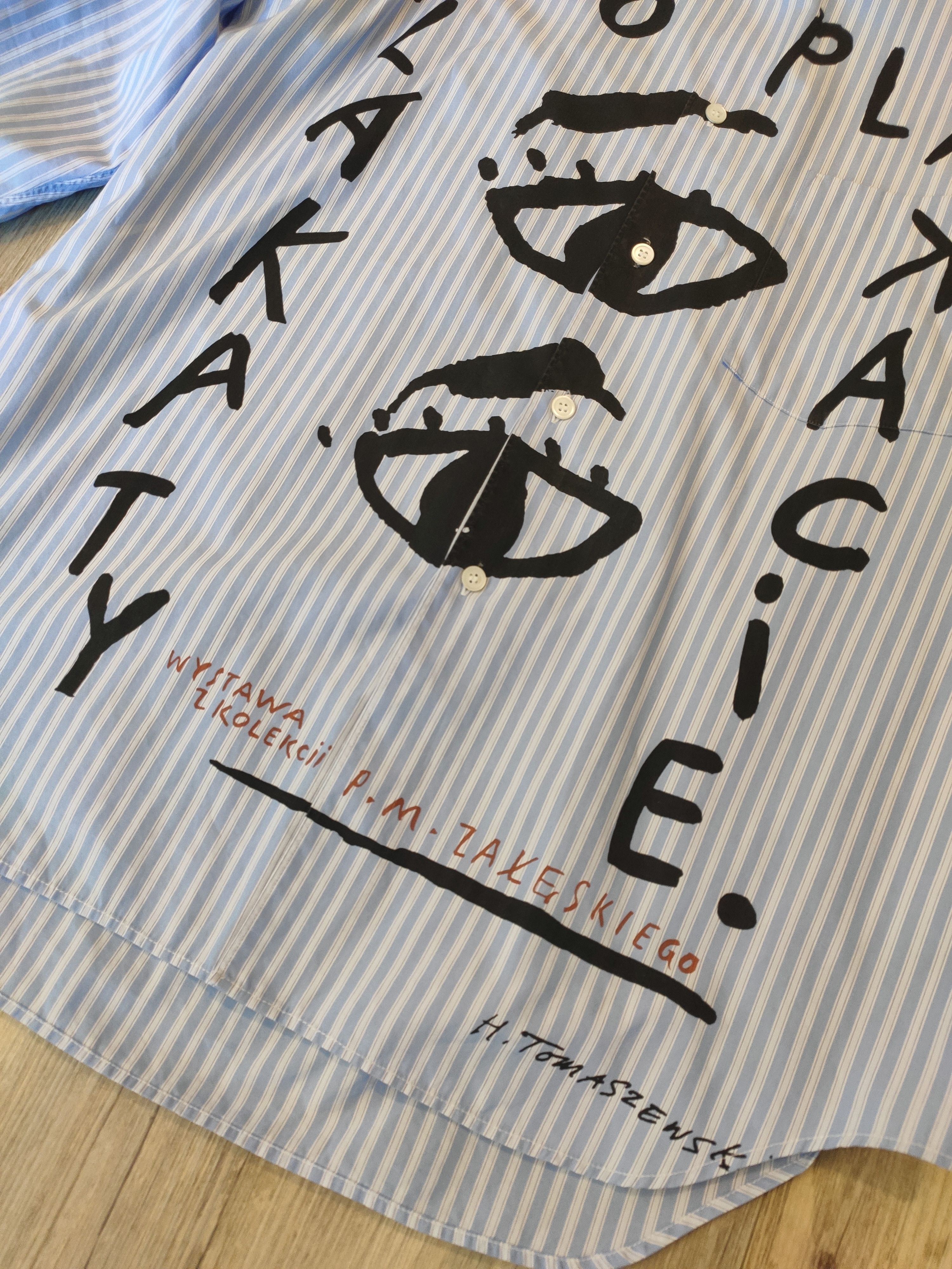 Comme des Garcons Homme Plus Runway printed shirt.Like Yohji Yamamoto or Raf Simons Size US M / EU 48-50 / 2 - 5 Thumbnail