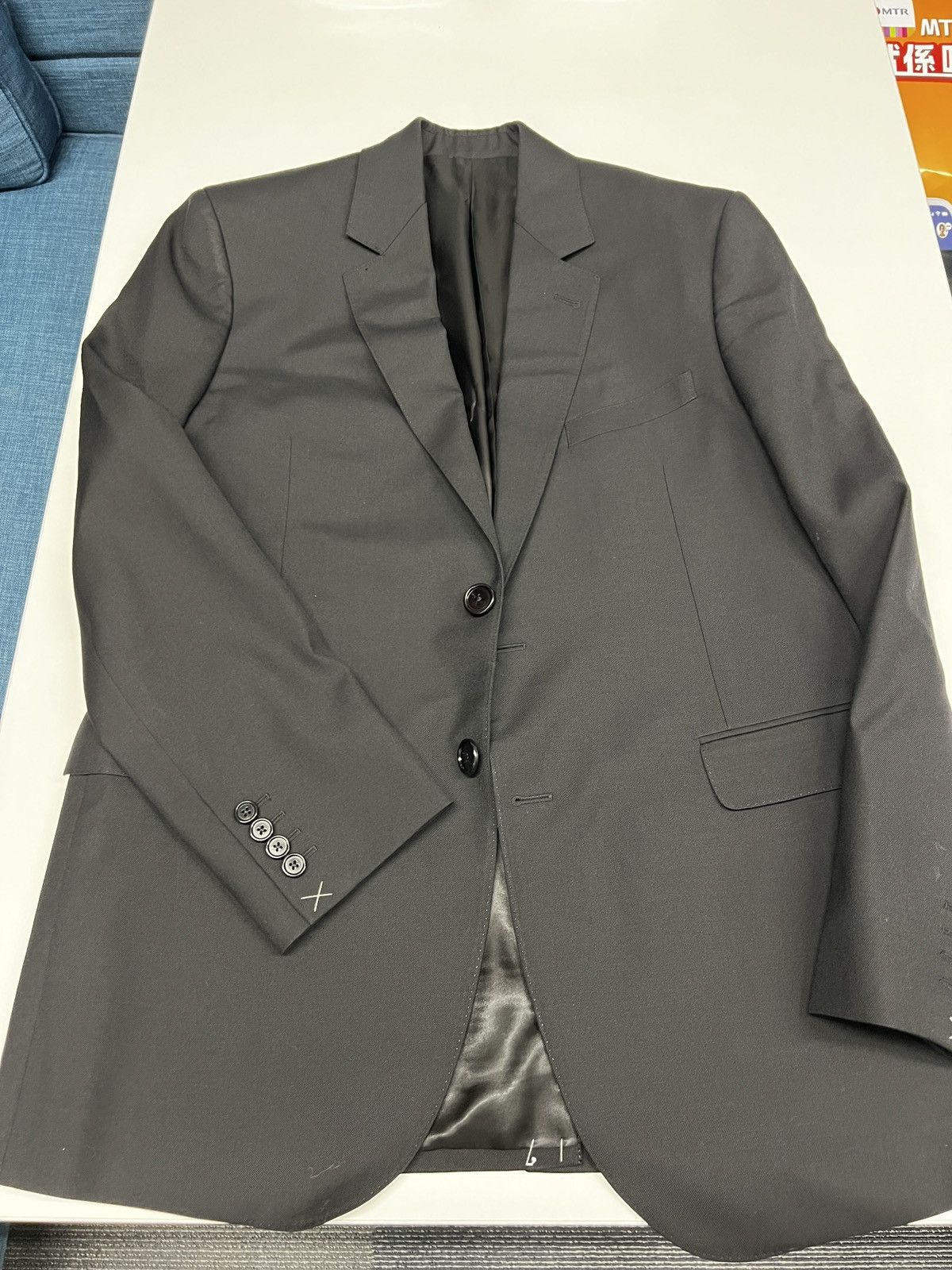 Celine × Hedi Slimane Black Boxy Blazer Jacket in Wool Gabardine Sz 46 Size 46R - 5 Thumbnail