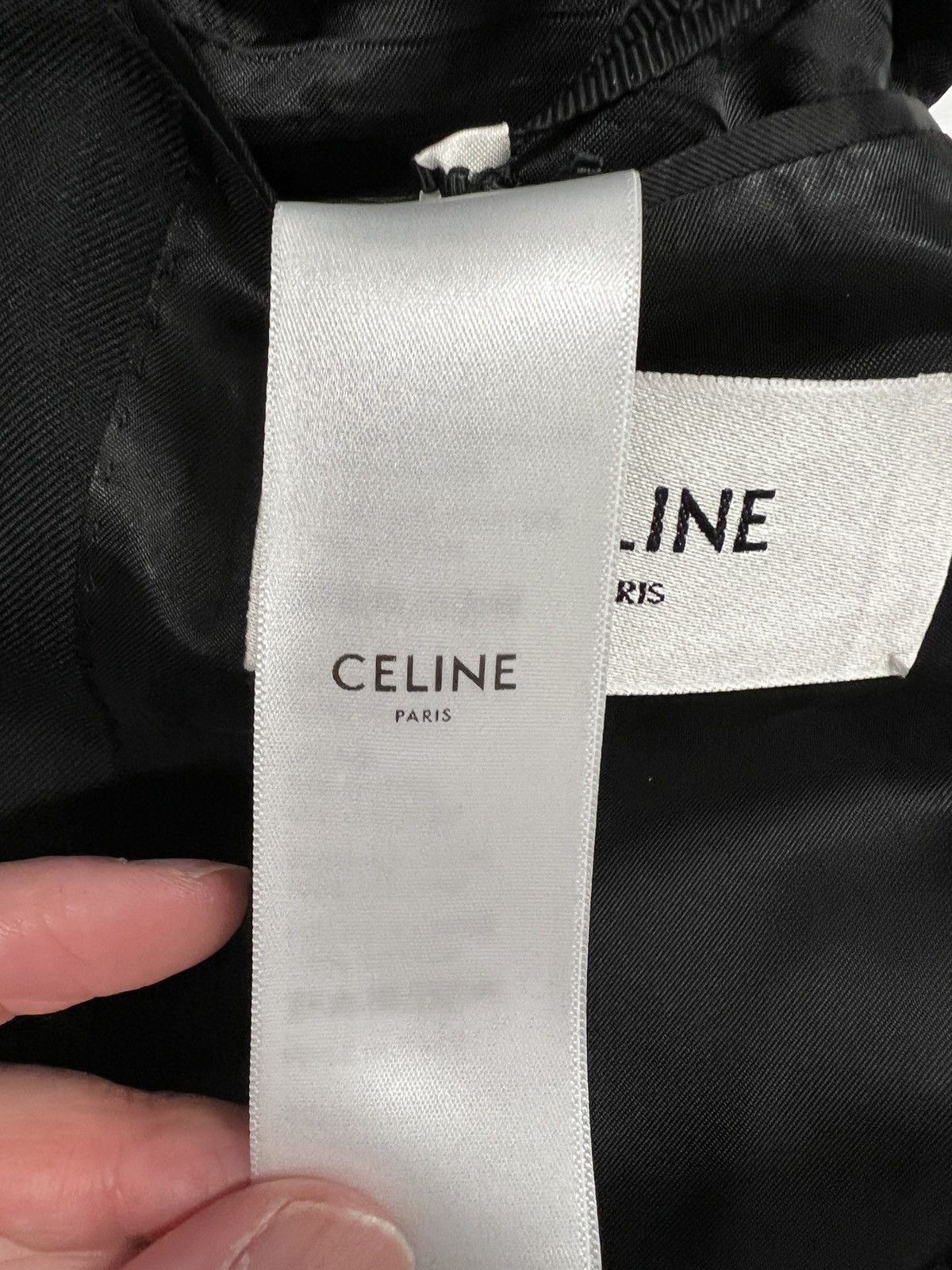 Celine × Hedi Slimane Black Boxy Blazer Jacket in Wool Gabardine Sz 46 Size 46R - 8 Thumbnail