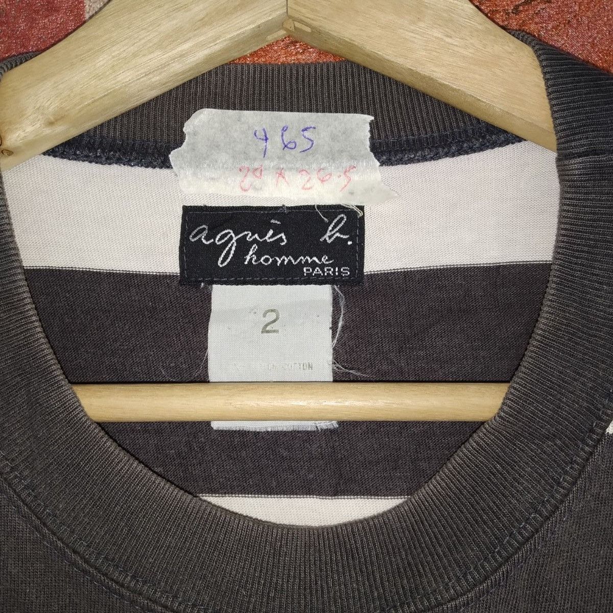 agnes b. Vintage OG Agnes B Homme Paris Big Stripes T-shirt Size US M / EU 48-50 / 2 - 4 Thumbnail