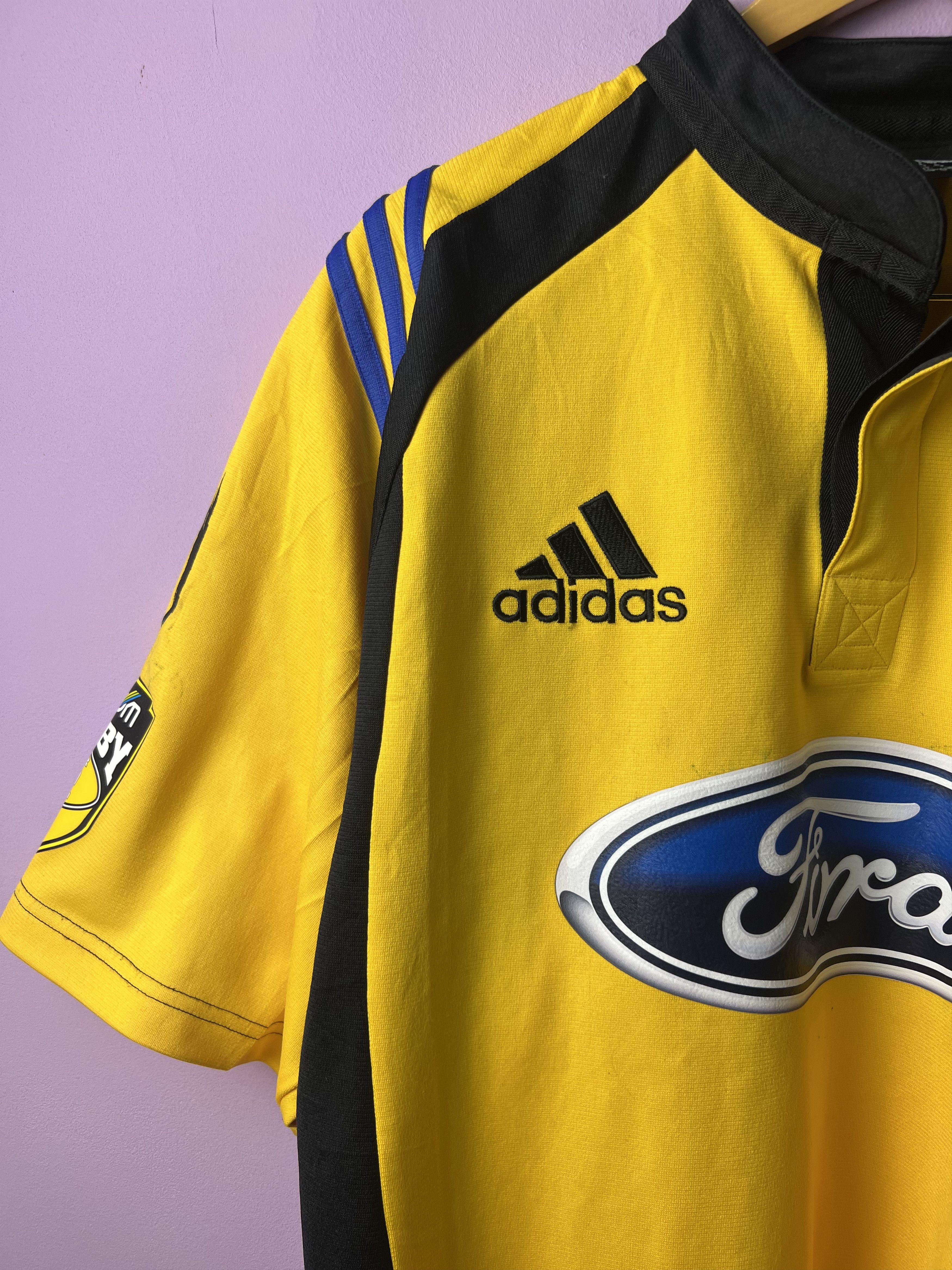 Adidas 🔥Vintage 2000s Hurricanes Rugby Super 12 Jerseys Size US L / EU 52-54 / 3 - 7 Thumbnail