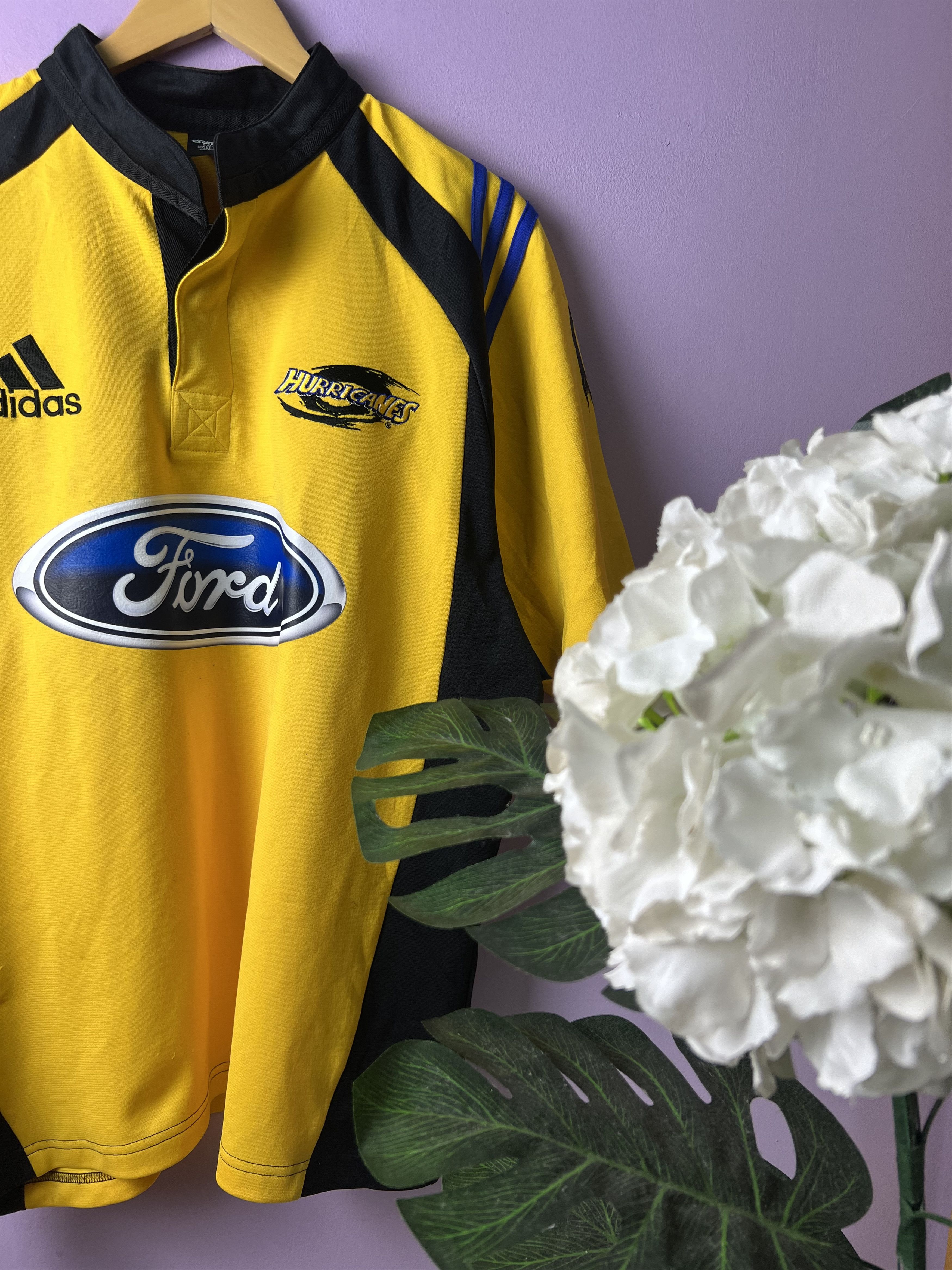 Adidas 🔥Vintage 2000s Hurricanes Rugby Super 12 Jerseys Size US L / EU 52-54 / 3 - 4 Thumbnail