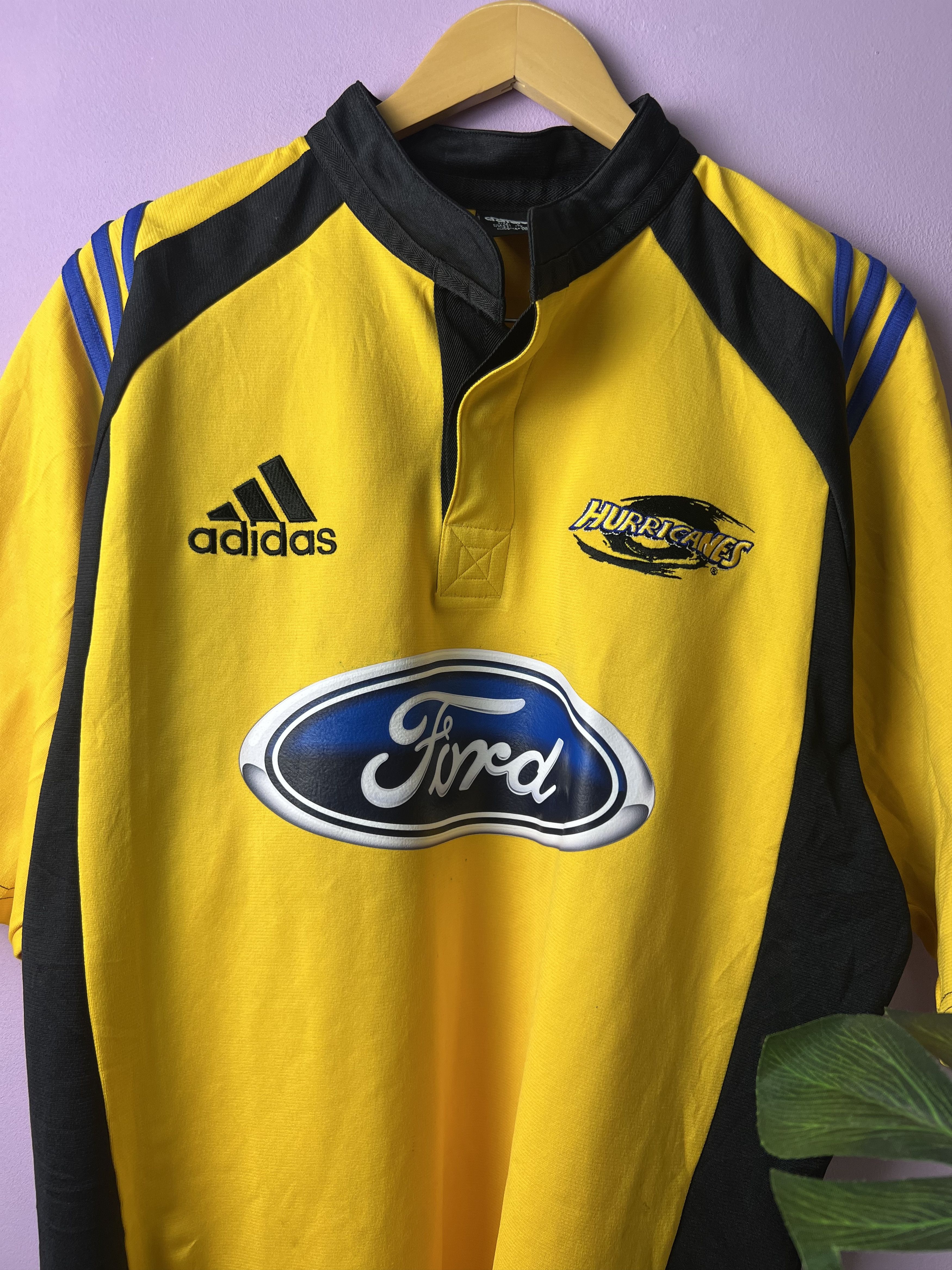 Adidas 🔥Vintage 2000s Hurricanes Rugby Super 12 Jerseys Size US L / EU 52-54 / 3 - 6 Thumbnail