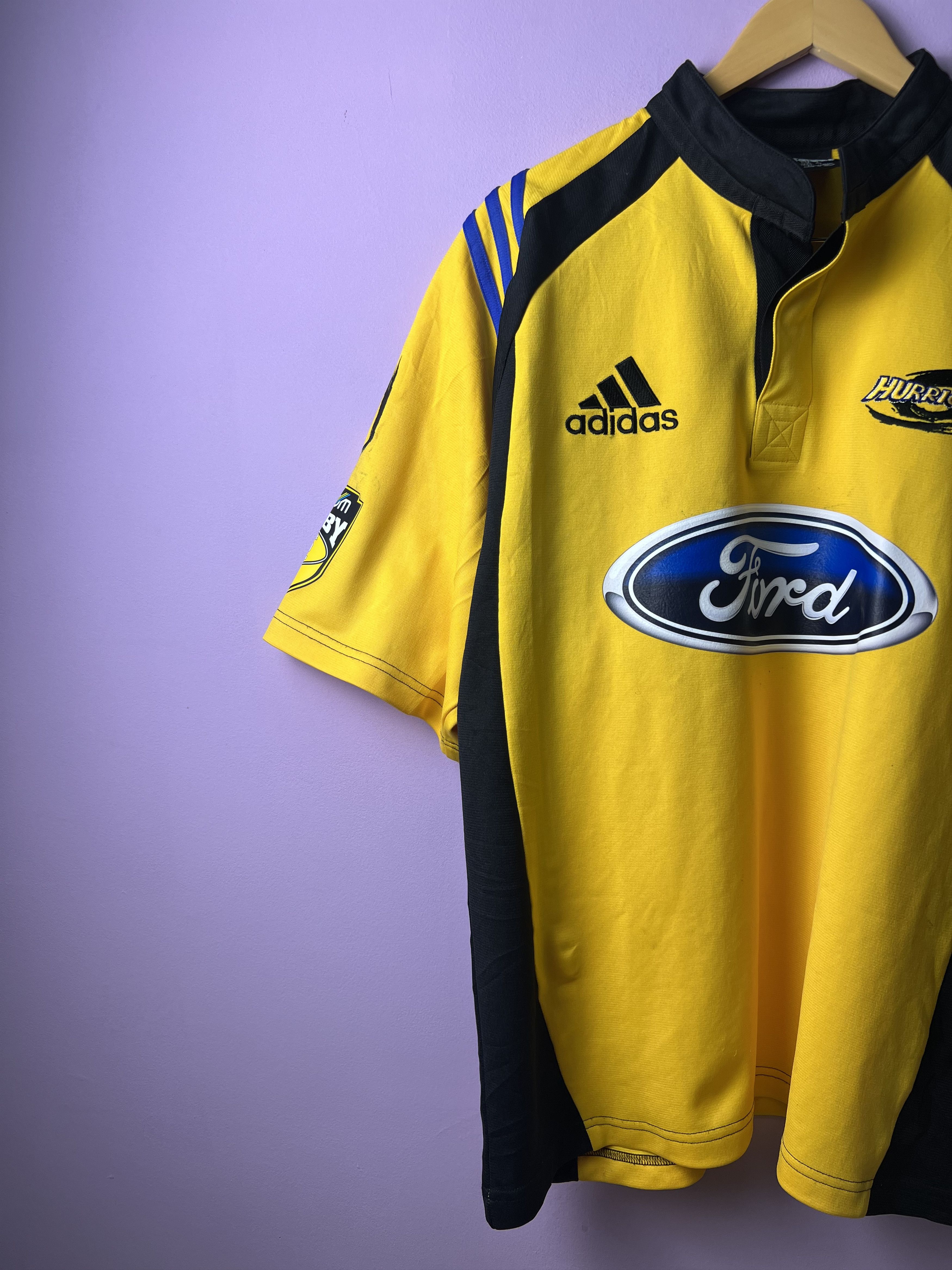 Adidas 🔥Vintage 2000s Hurricanes Rugby Super 12 Jerseys Size US L / EU 52-54 / 3 - 5 Thumbnail