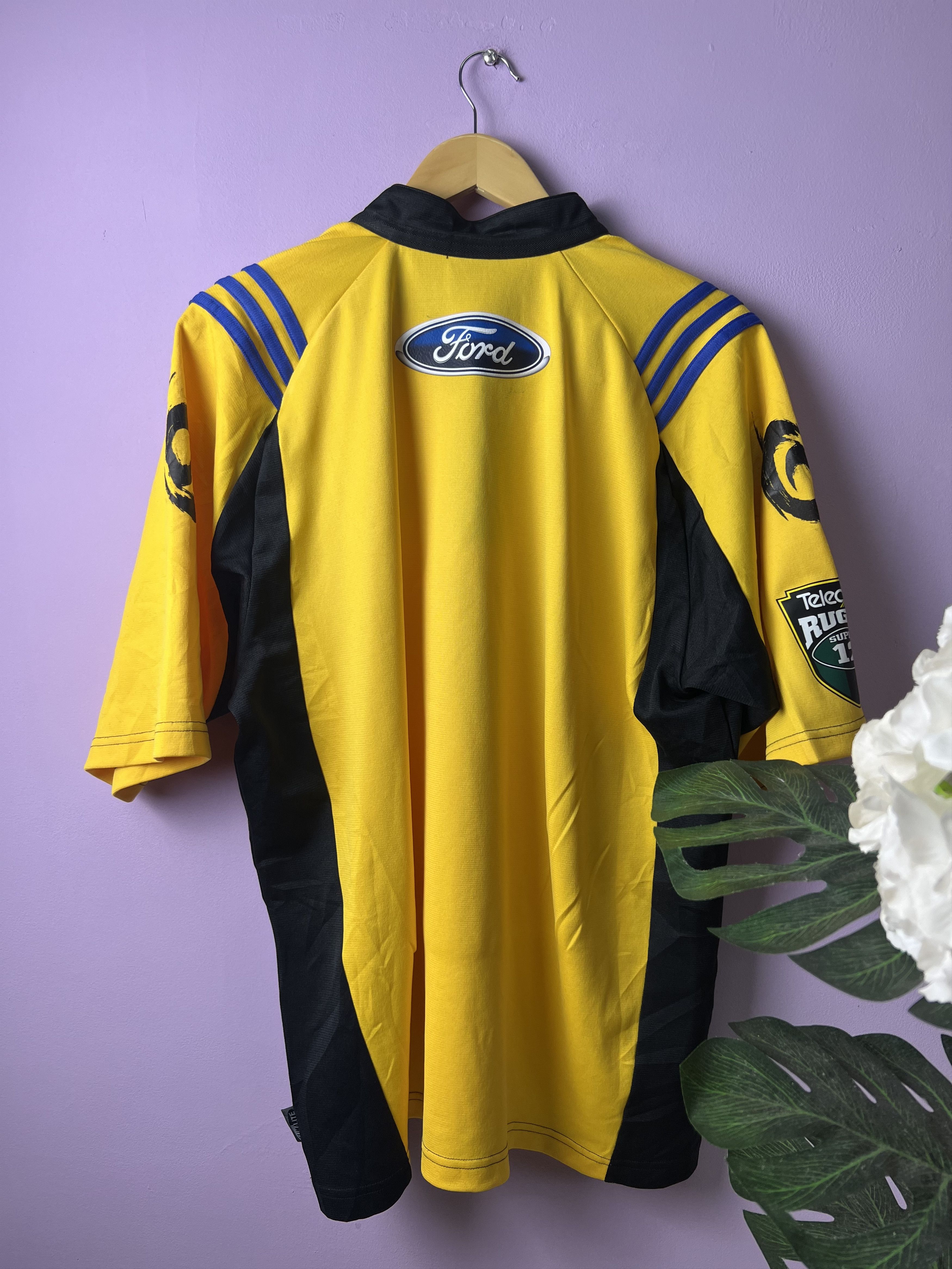 Adidas 🔥Vintage 2000s Hurricanes Rugby Super 12 Jerseys Size US L / EU 52-54 / 3 - 3 Thumbnail
