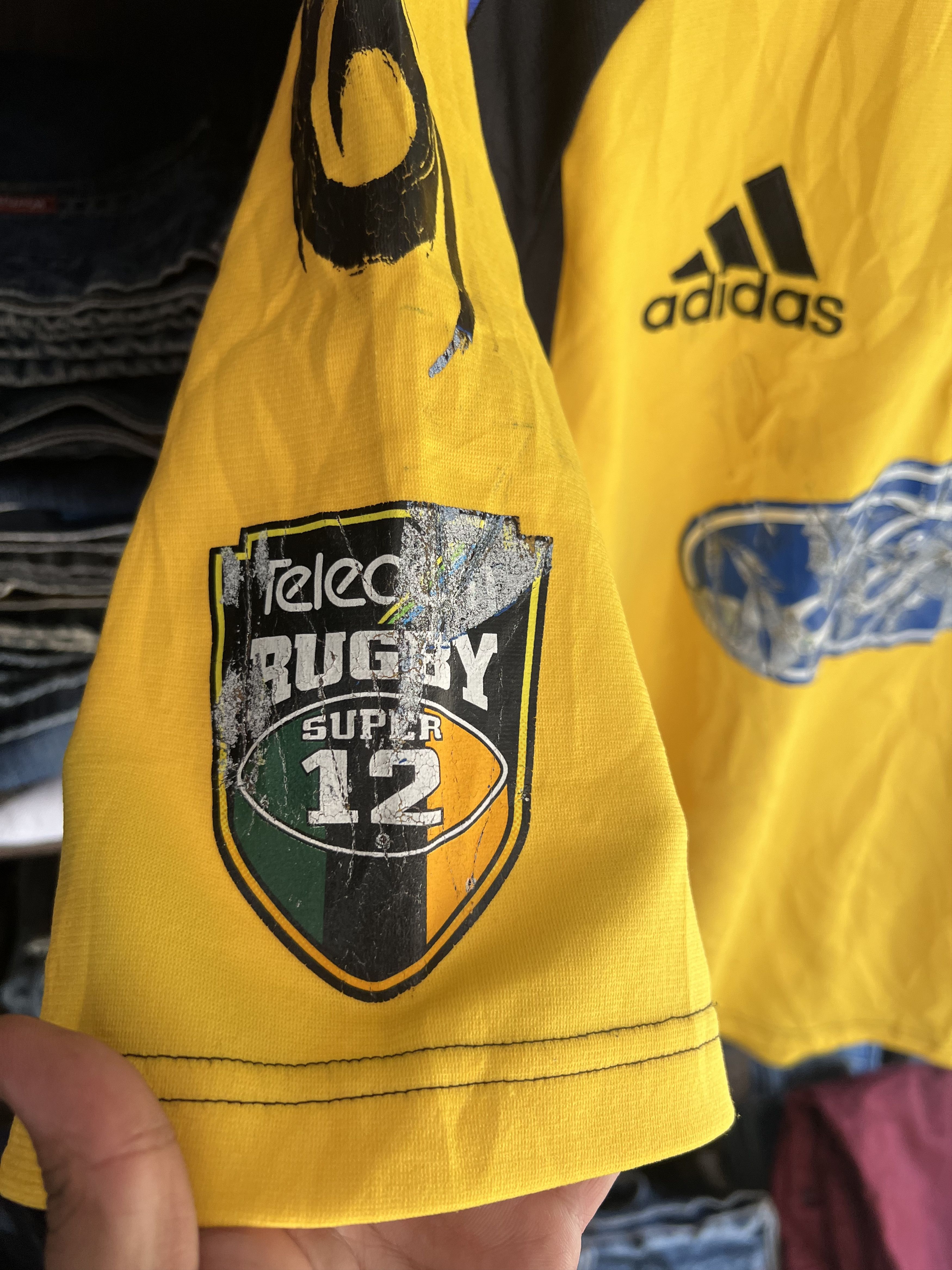 Adidas 🔥Vintage 2000s Hurricanes Rugby Super 12 Jerseys Size US L / EU 52-54 / 3 - 21 Thumbnail
