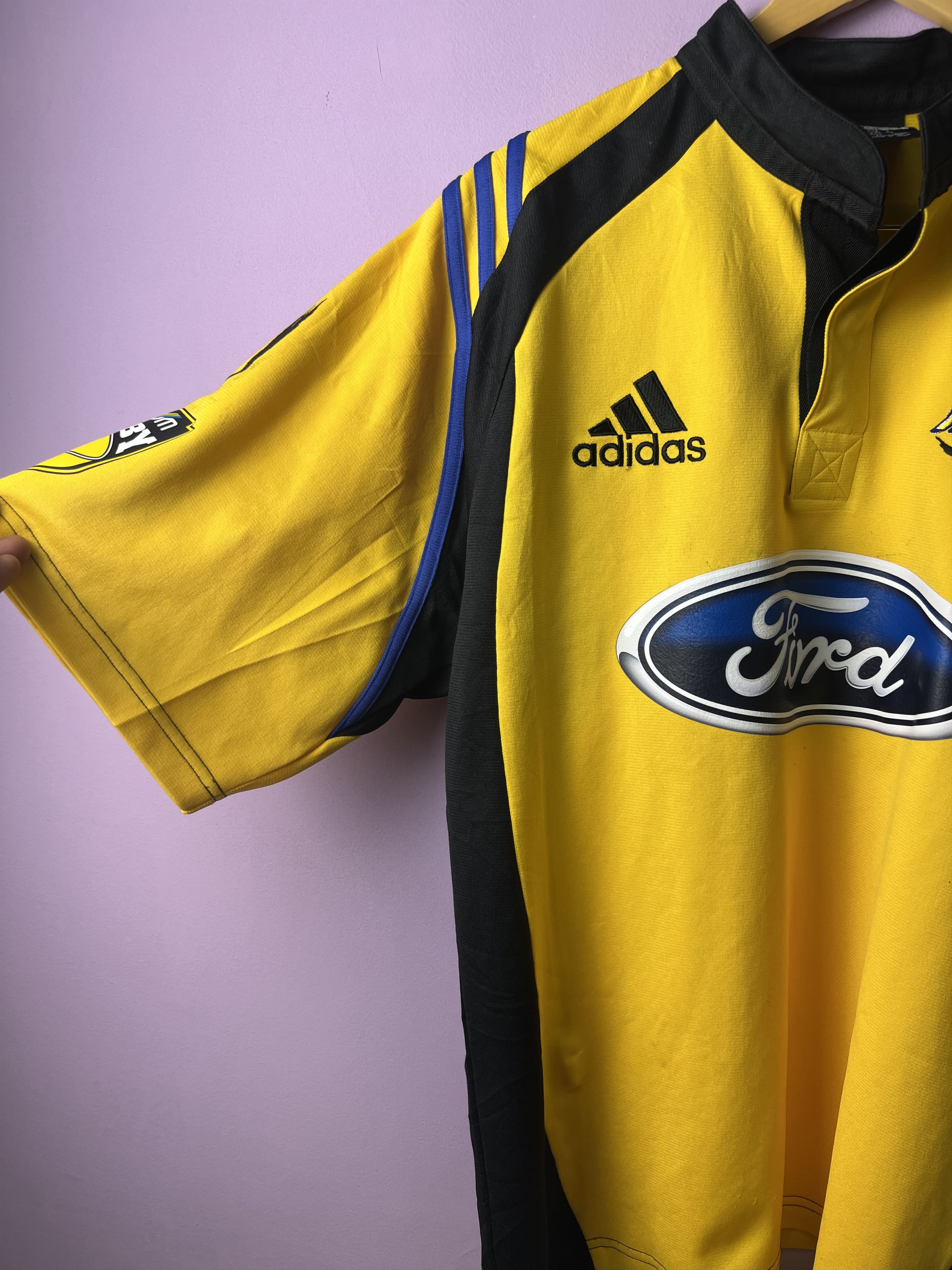 Adidas 🔥Vintage 2000s Hurricanes Rugby Super 12 Jerseys Size US L / EU 52-54 / 3 - 9 Thumbnail