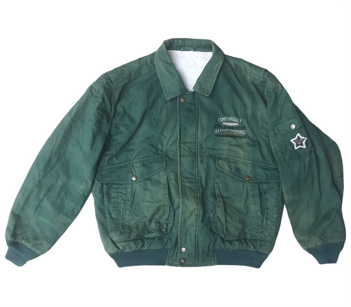 Vintage Stars On Road Supercharger Racing Staff Jacket