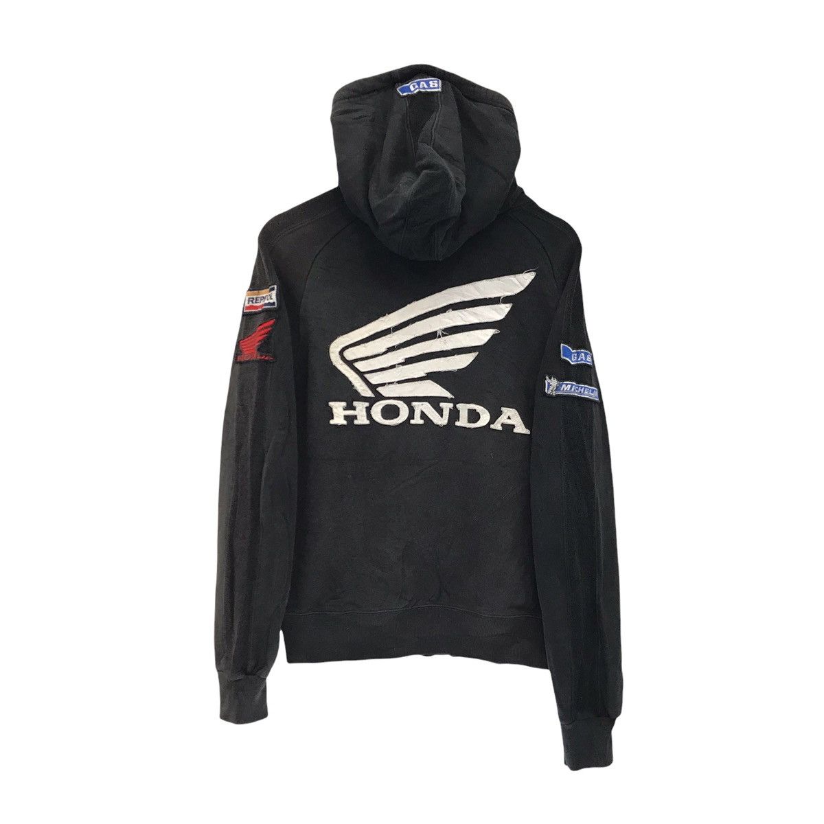 image of Gas x Honda Vintage Honda Repsol Racing Michelin Motorsports Hoddie in Black, Men's (Size Small)