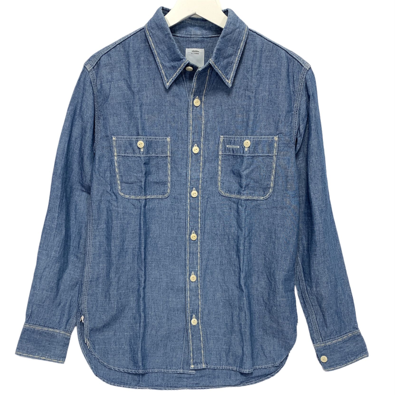 image of Visvim 13Ss Deadwood Chambray L/s Shirt Indigo, Men's (Size Small)