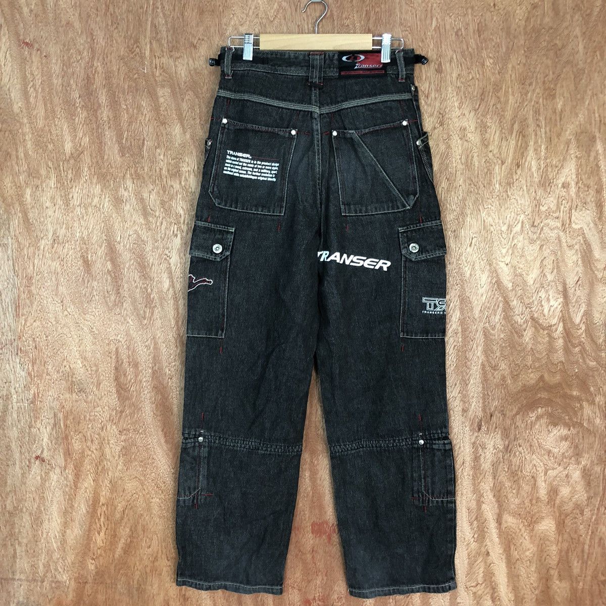 Japanese Brand Transer Black Multipocket denim Jeans Pants #2624DL Size US 28 / EU 44 - 12 Thumbnail