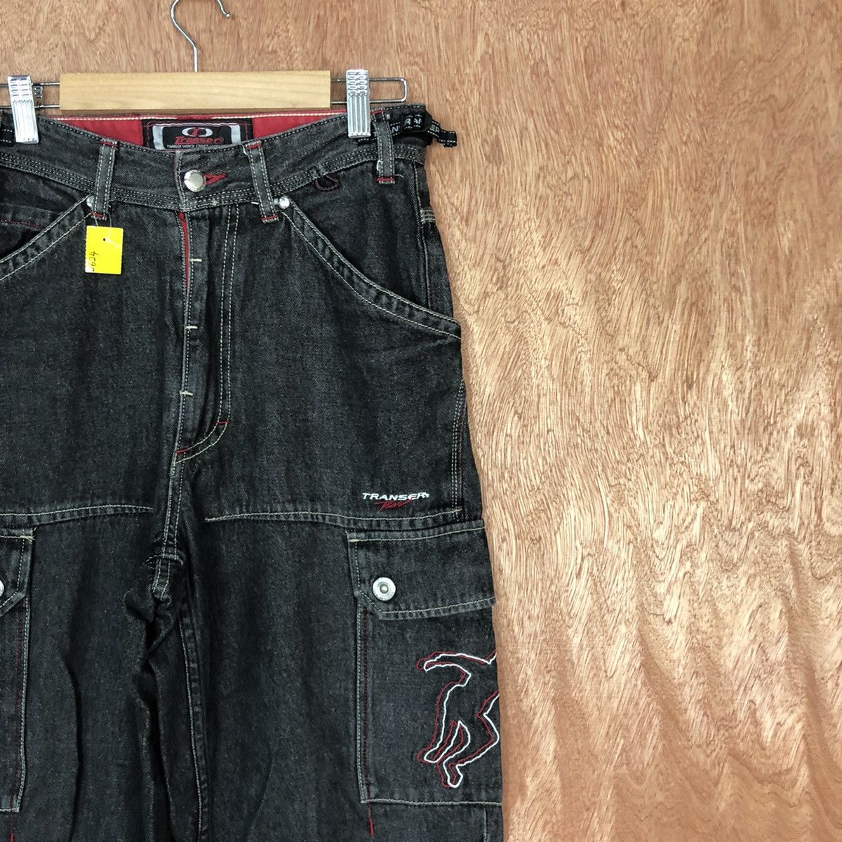 Japanese Brand Transer Black Multipocket denim Jeans Pants #2624DL Size US 28 / EU 44 - 5 Thumbnail