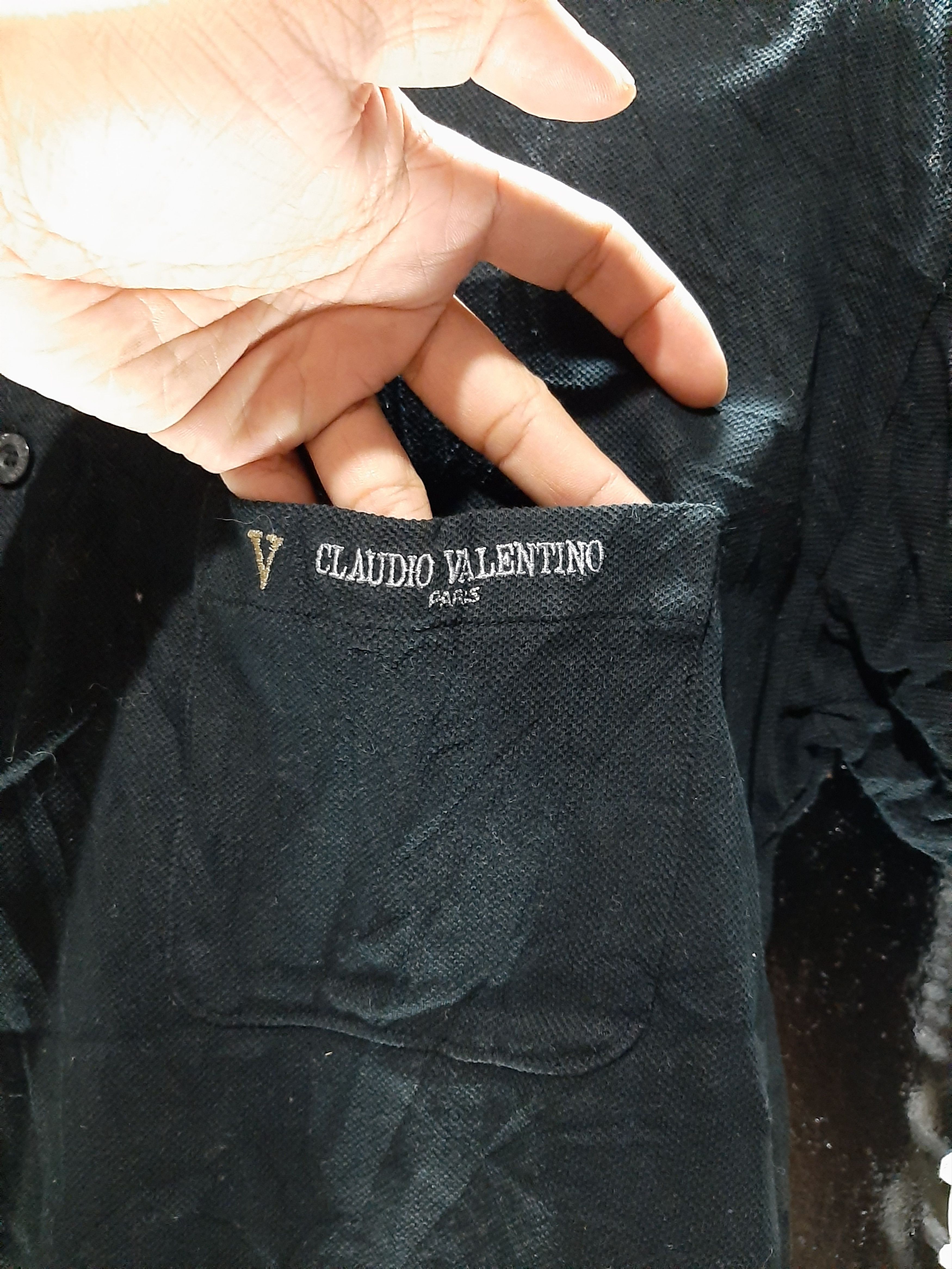 Designer × Valentino × Vintage VINTAGE CLAUDIO VALENTINO PARIS SINGLE POCKET POLO SHIRT Size US S / EU 44-46 / 1 - 2 Thumbnail