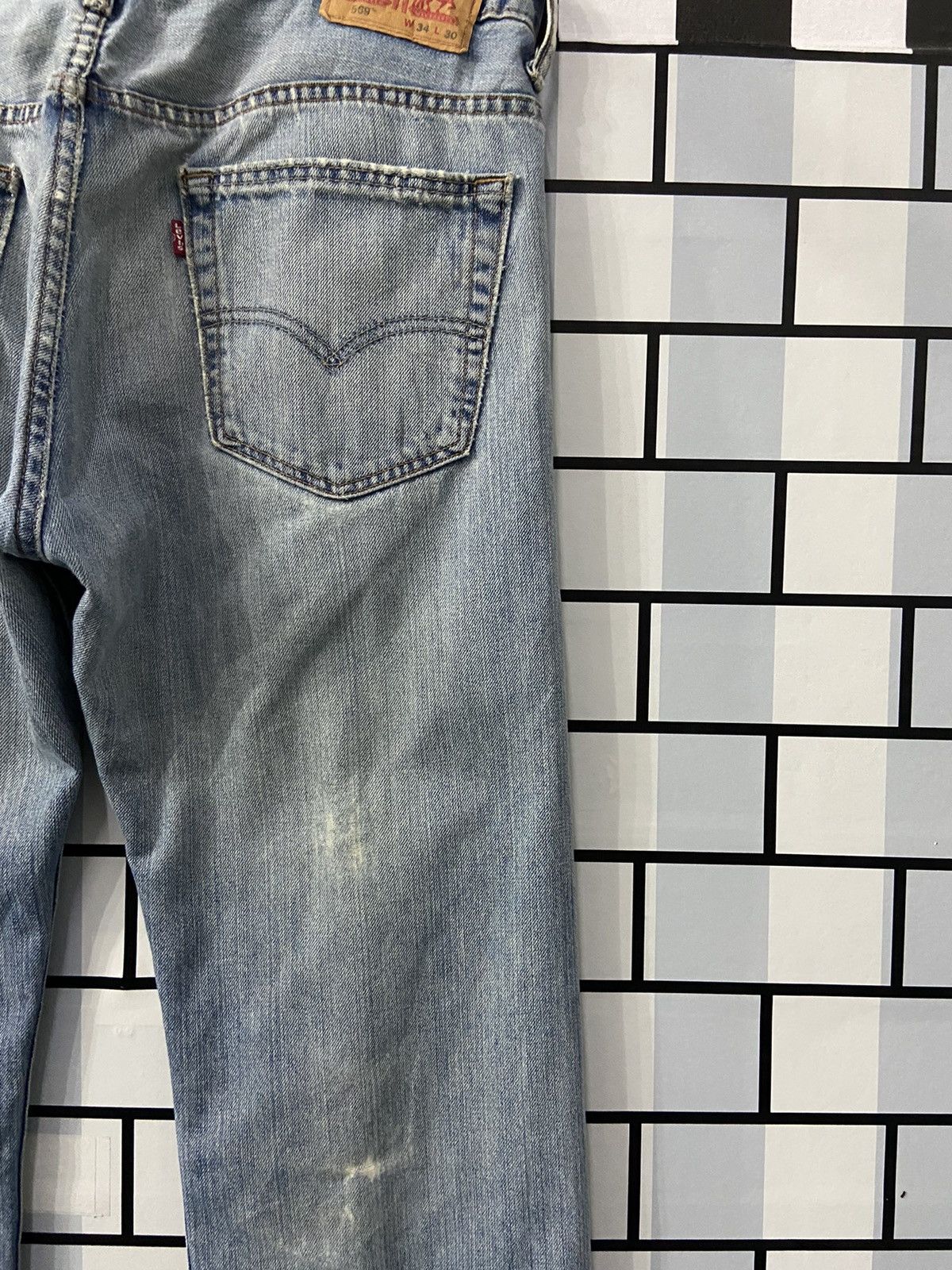 Levi's × Vintage Vintage Levi’s 569 Distressed Light Wash Denim Pants Size US 36 / EU 52 - 13 Thumbnail