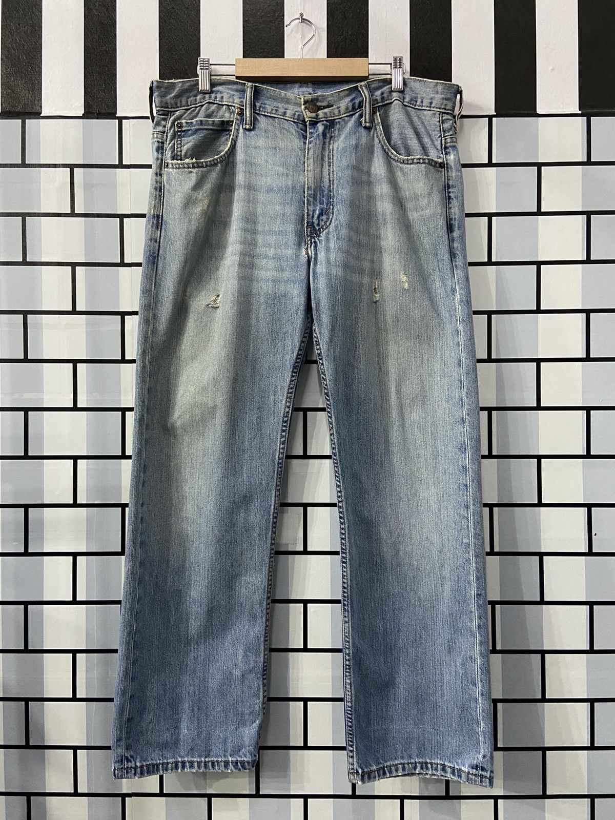 Levi's × Vintage Vintage Levi’s 569 Distressed Light Wash Denim Pants Size US 36 / EU 52 - 1 Thumbnail