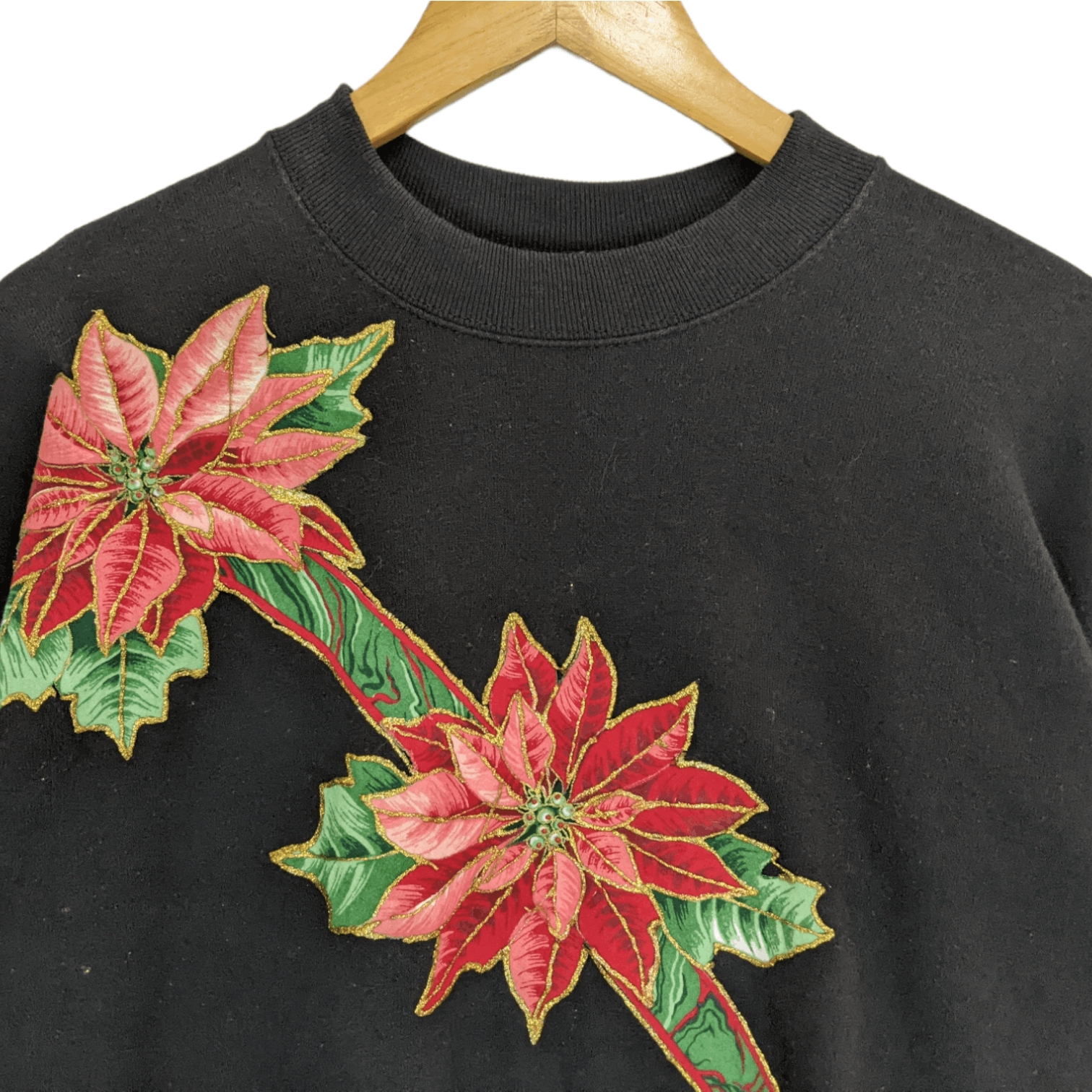 Fruit Of The Loom Vintage 90's FOTL Flower Embroidered Custom Sweatshirt Size US L / EU 52-54 / 3 - 4 Thumbnail