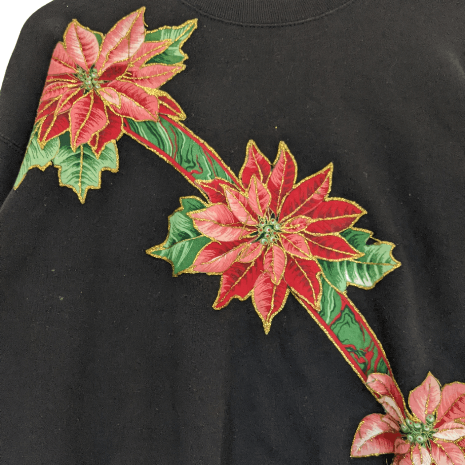 Fruit Of The Loom Vintage 90's FOTL Flower Embroidered Custom Sweatshirt Size US L / EU 52-54 / 3 - 5 Thumbnail