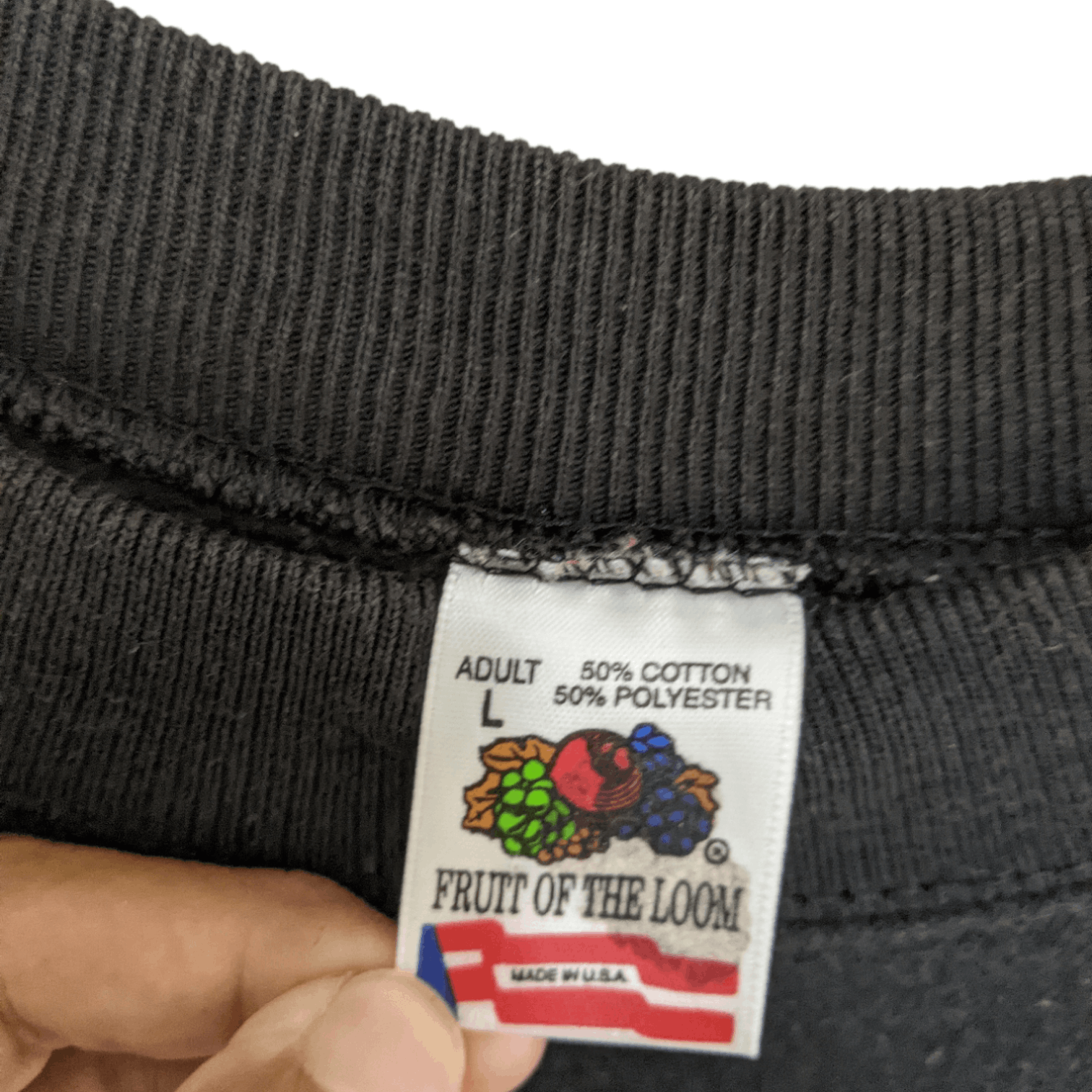 Fruit Of The Loom Vintage 90's FOTL Flower Embroidered Custom Sweatshirt Size US L / EU 52-54 / 3 - 10 Thumbnail