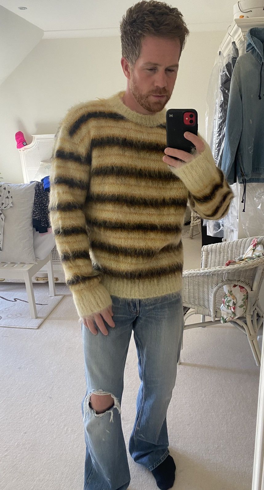 Marni FW19 Marni fuzzy wuzzy mohair bee 🐝 jumper grail rare 😍😍😍 Size US L / EU 52-54 / 3 - 4 Thumbnail
