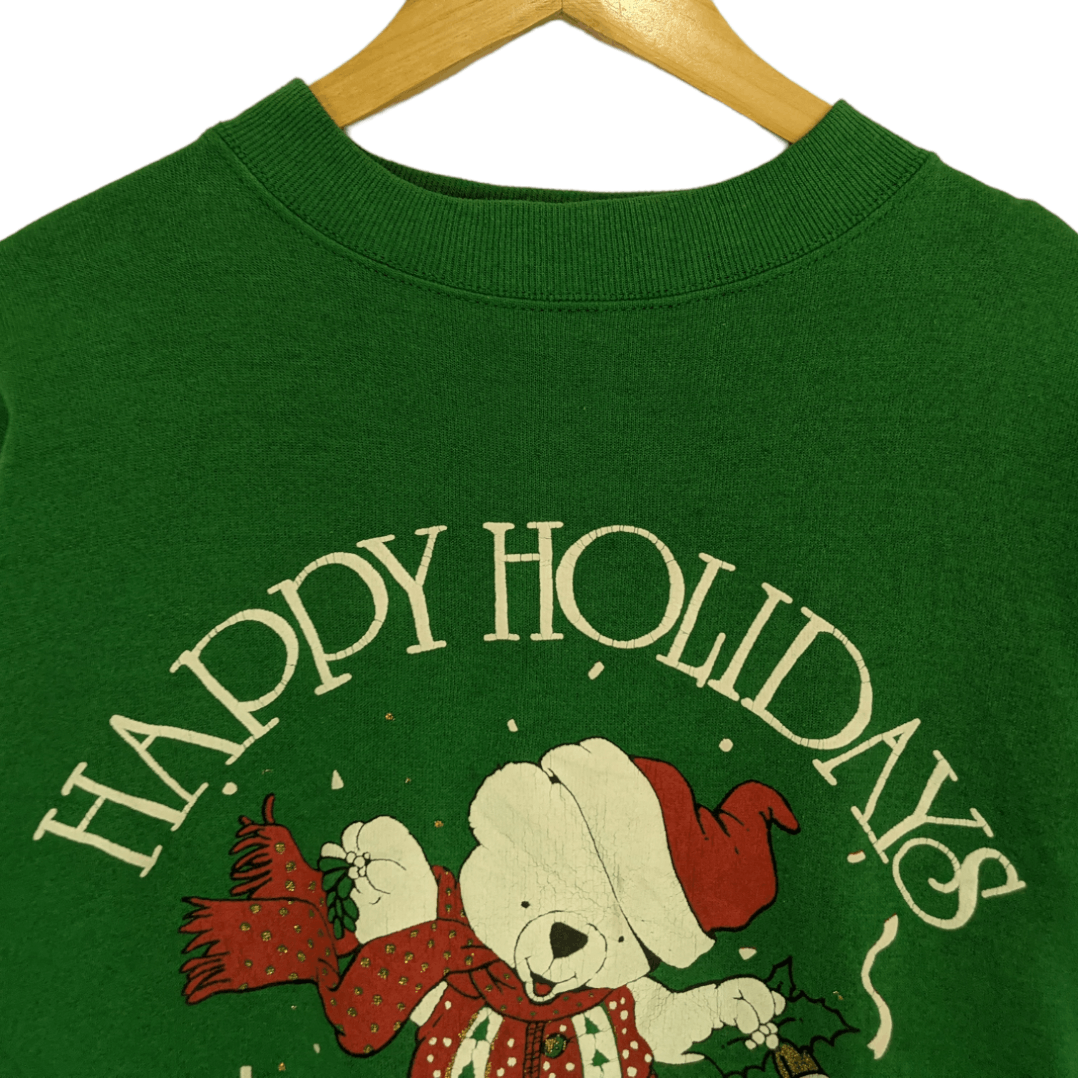 Vintage Vintage 80's HAPPY HOLIDAYS Christmas New Year Sweatshirt Size US L / EU 52-54 / 3 - 4 Thumbnail