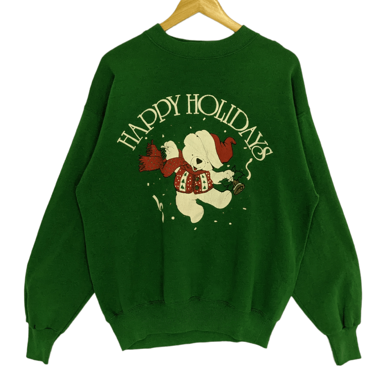 Vintage Vintage 80's HAPPY HOLIDAYS Christmas New Year Sweatshirt Size US L / EU 52-54 / 3 - 2 Thumbnail